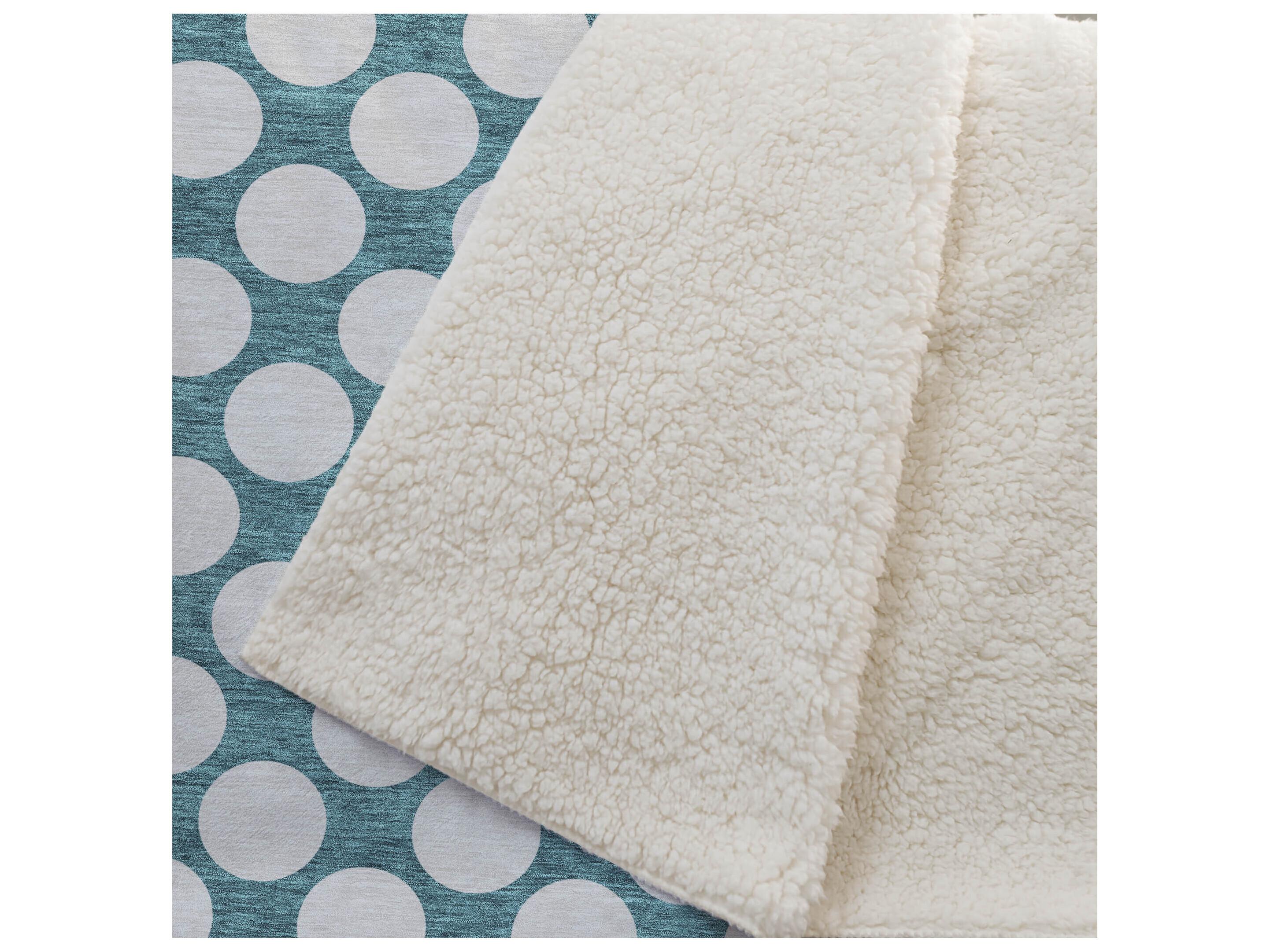 Dalyn Sherpa Teal Polyester Throw