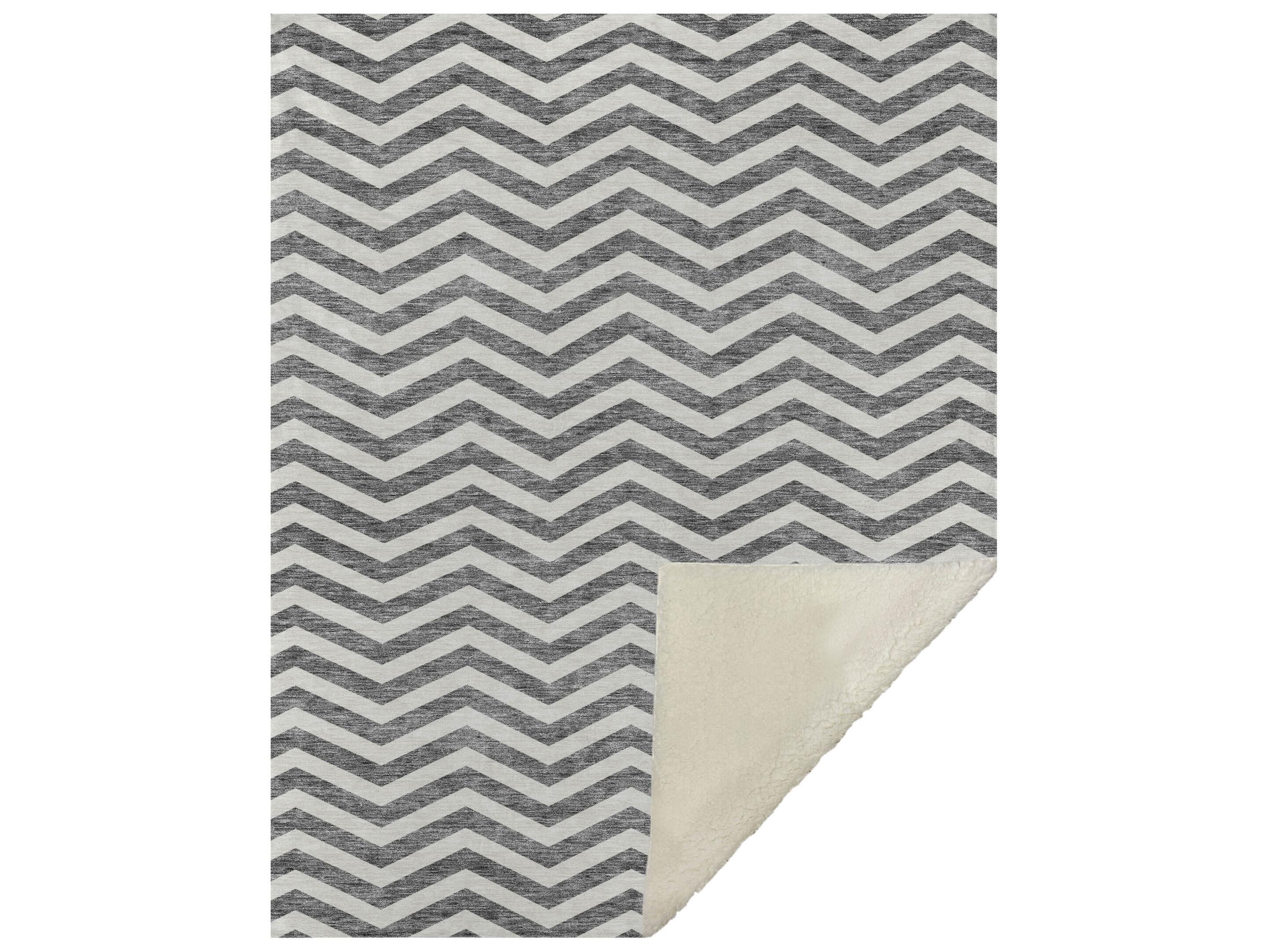 Dalyn Sherpa Gray Polyester Throw