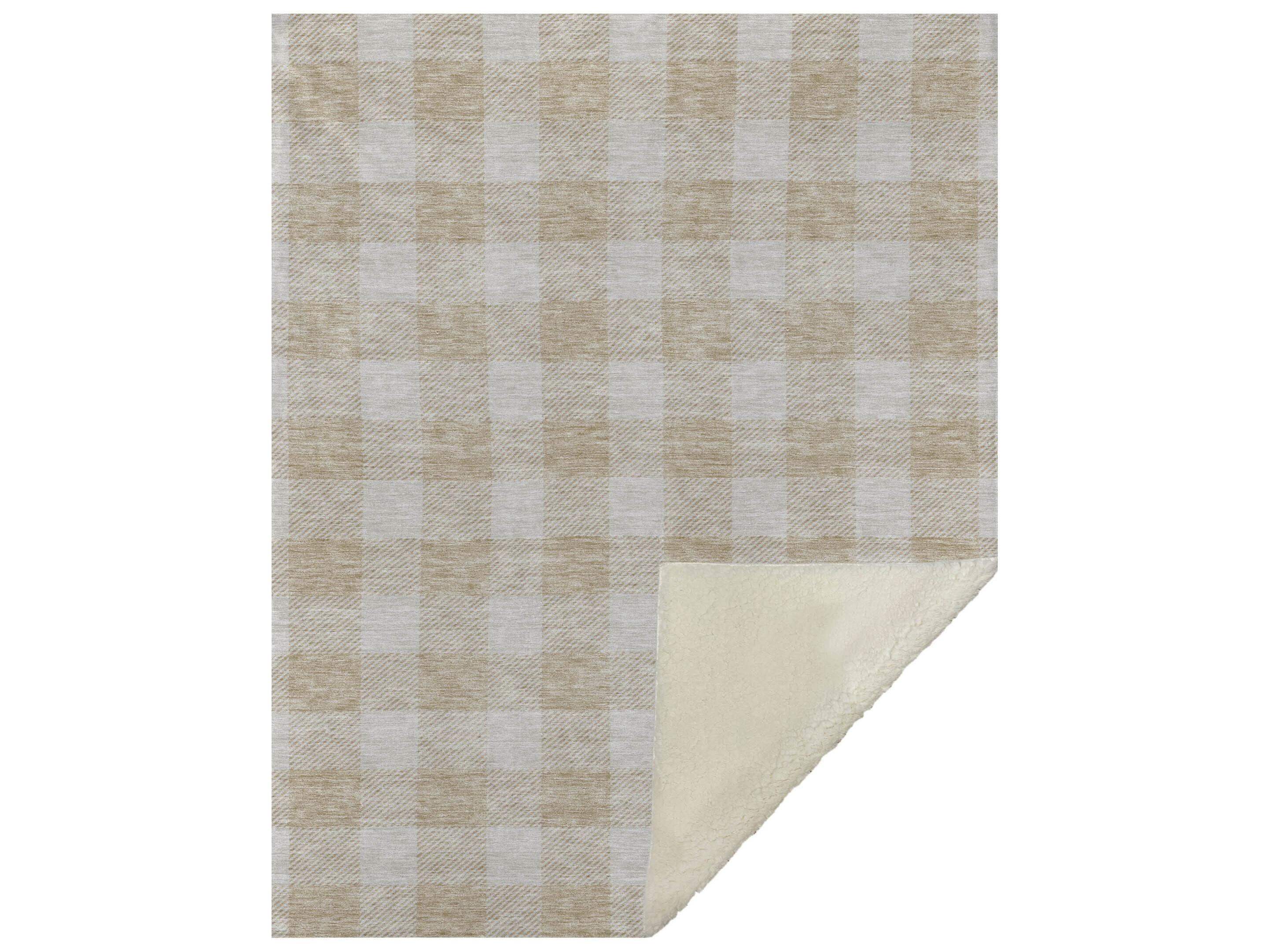 Dalyn Sherpa Brown Polyester Throw