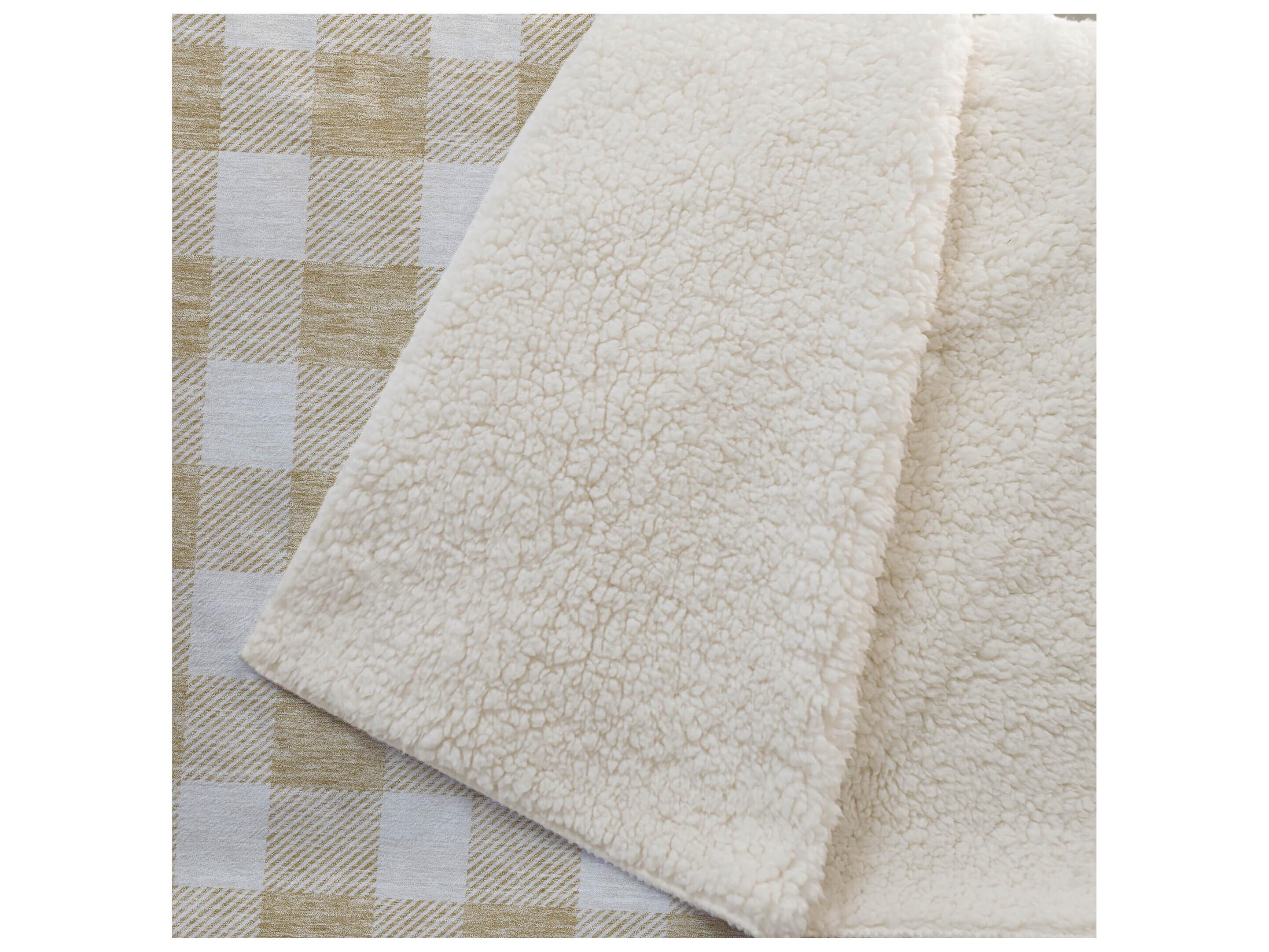 Dalyn Sherpa Gold Polyester Throw