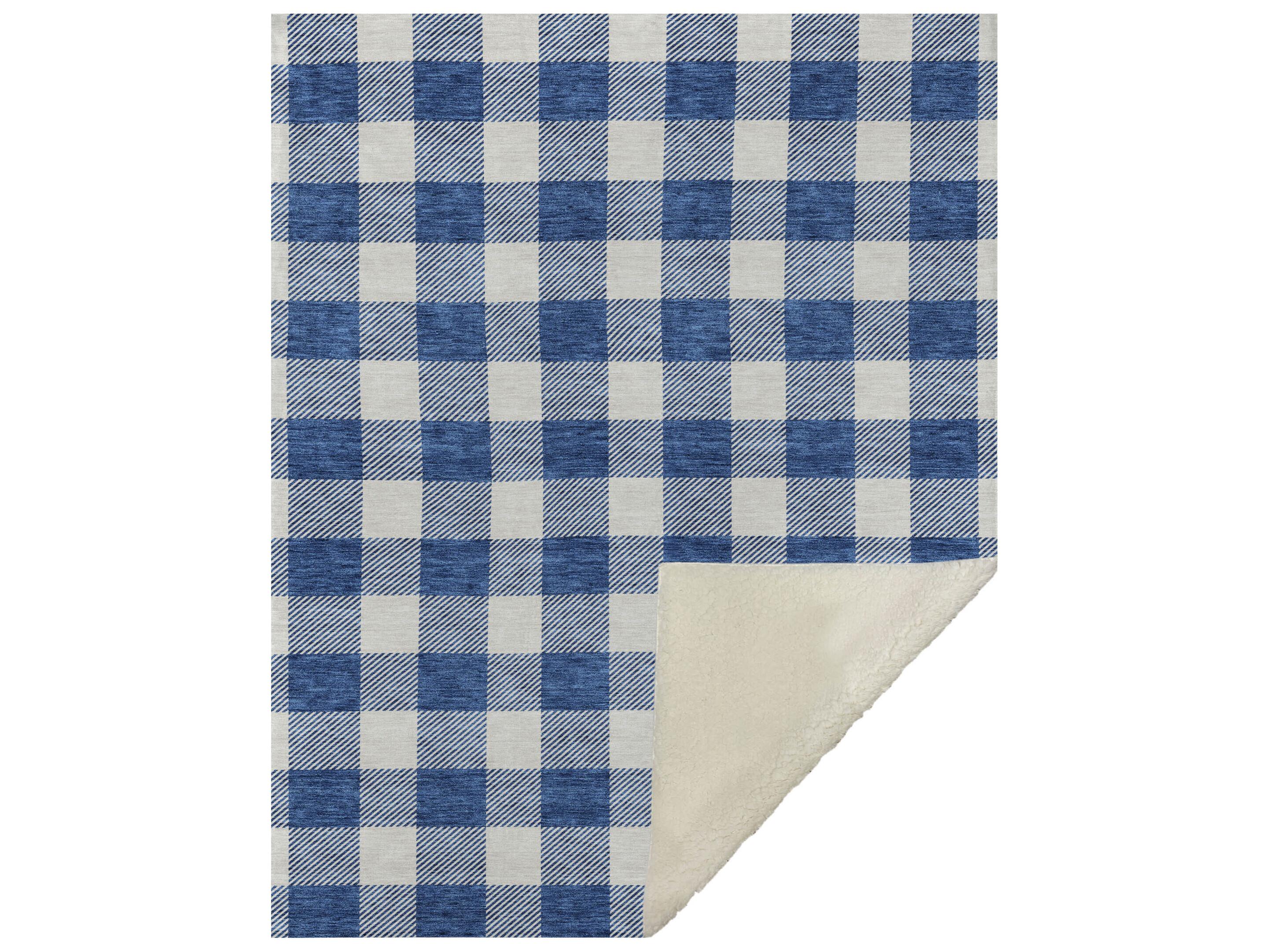 Dalyn Sherpa Blue Polyester Throw