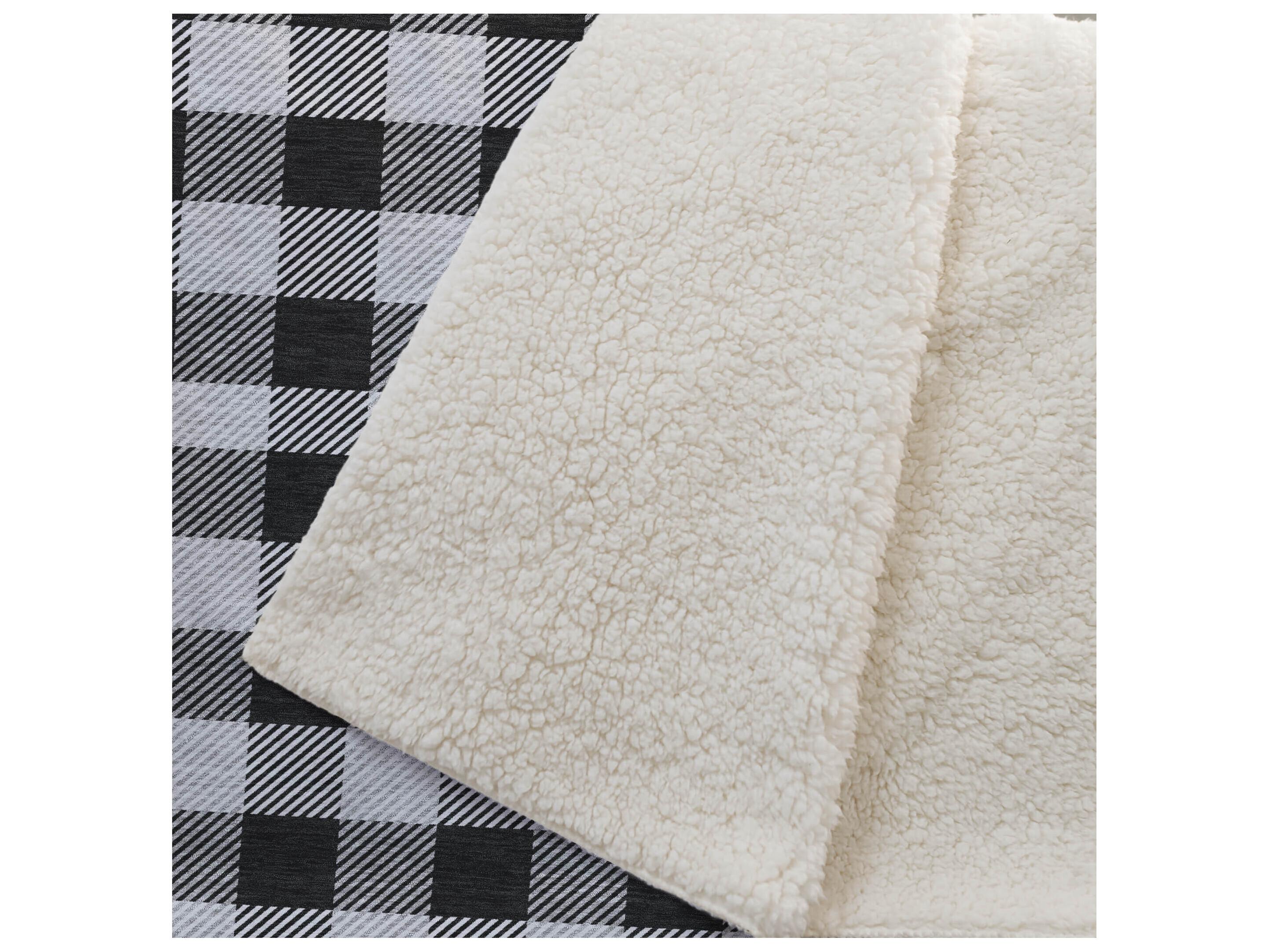 Dalyn Sherpa Black Polyester Throw