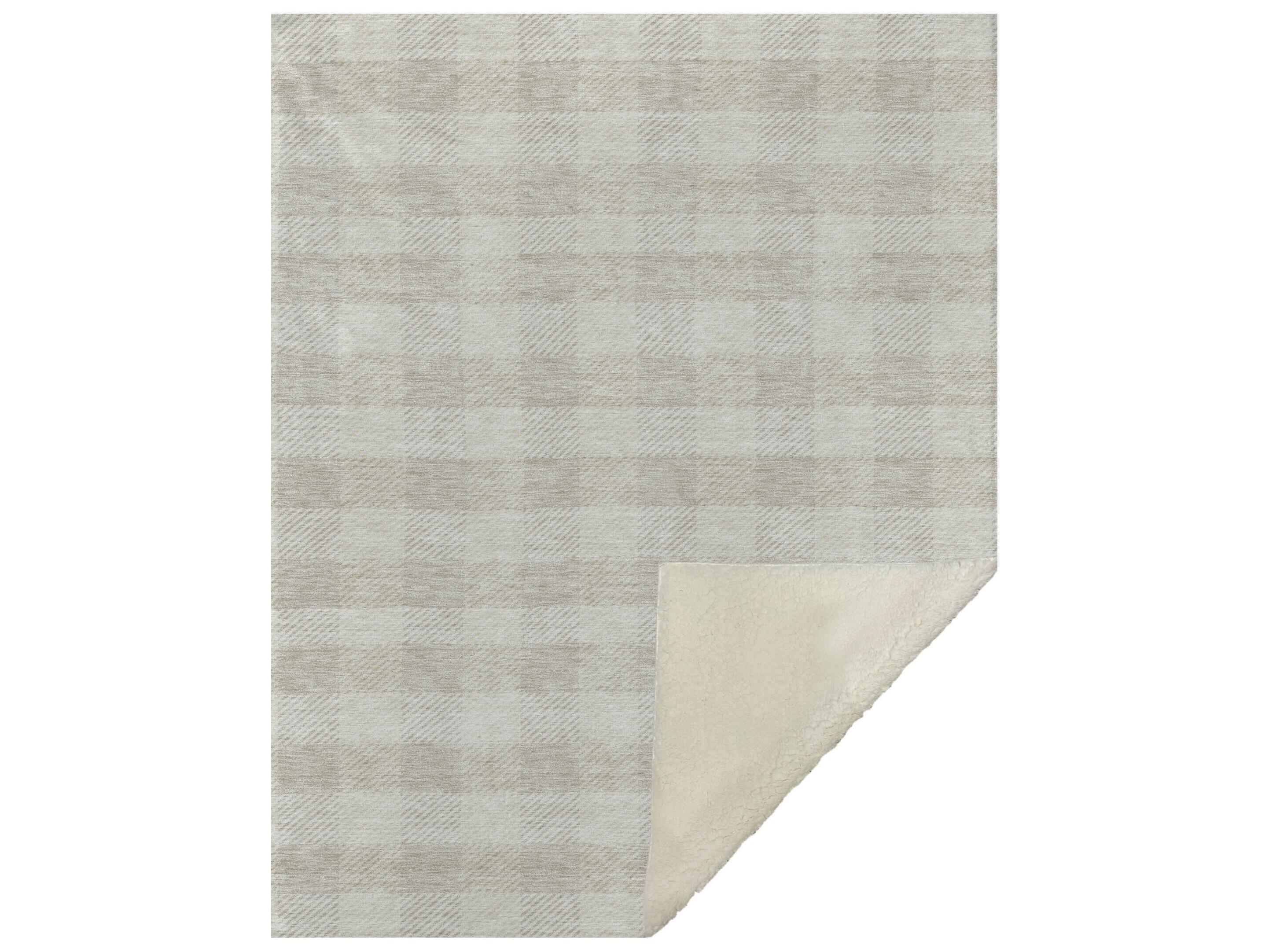 Dalyn Sherpa Ivory Polyester Throw