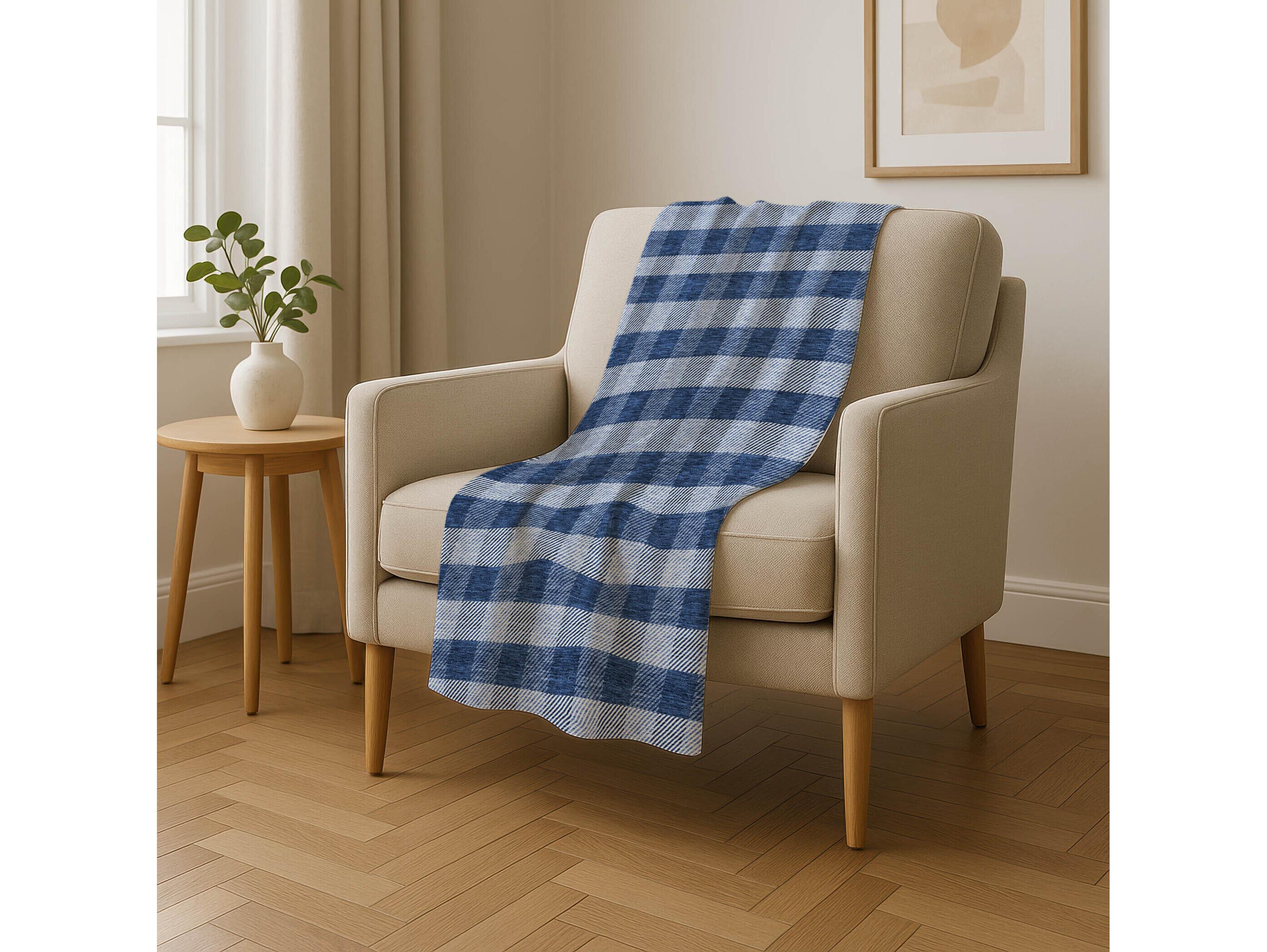 Dalyn Sherpa Blue Polyester Throw