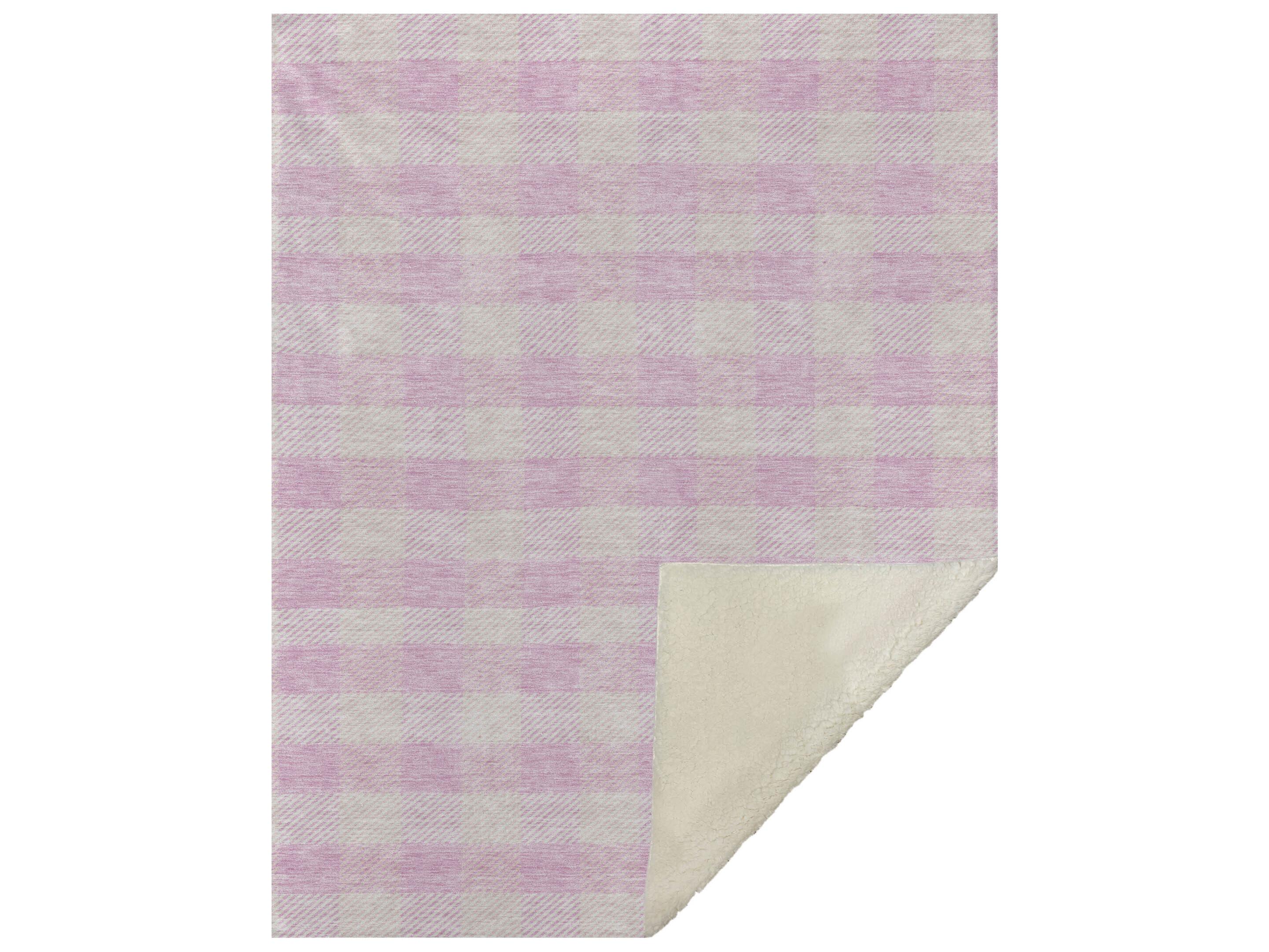 Dalyn Sherpa Pink Polyester Throw