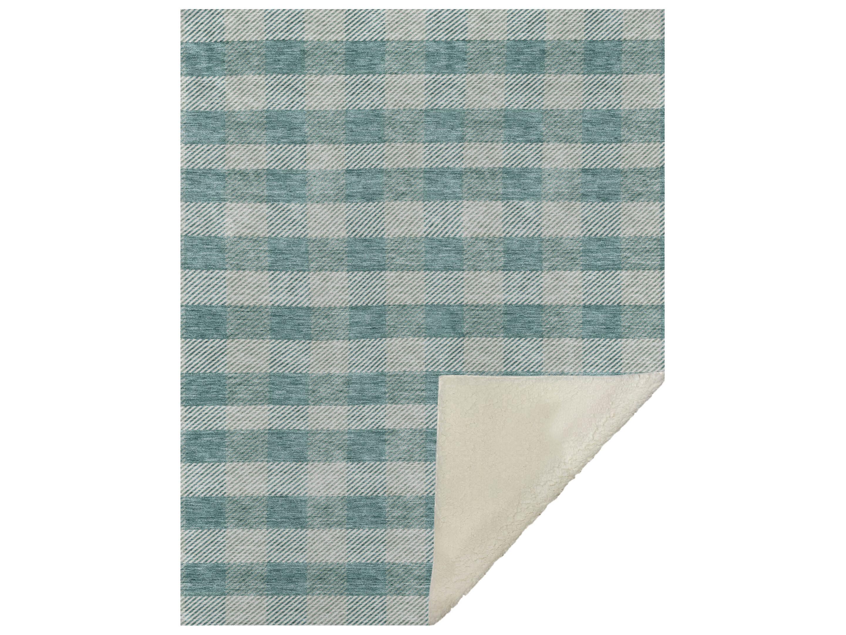 Dalyn Sherpa Teal Polyester Throw