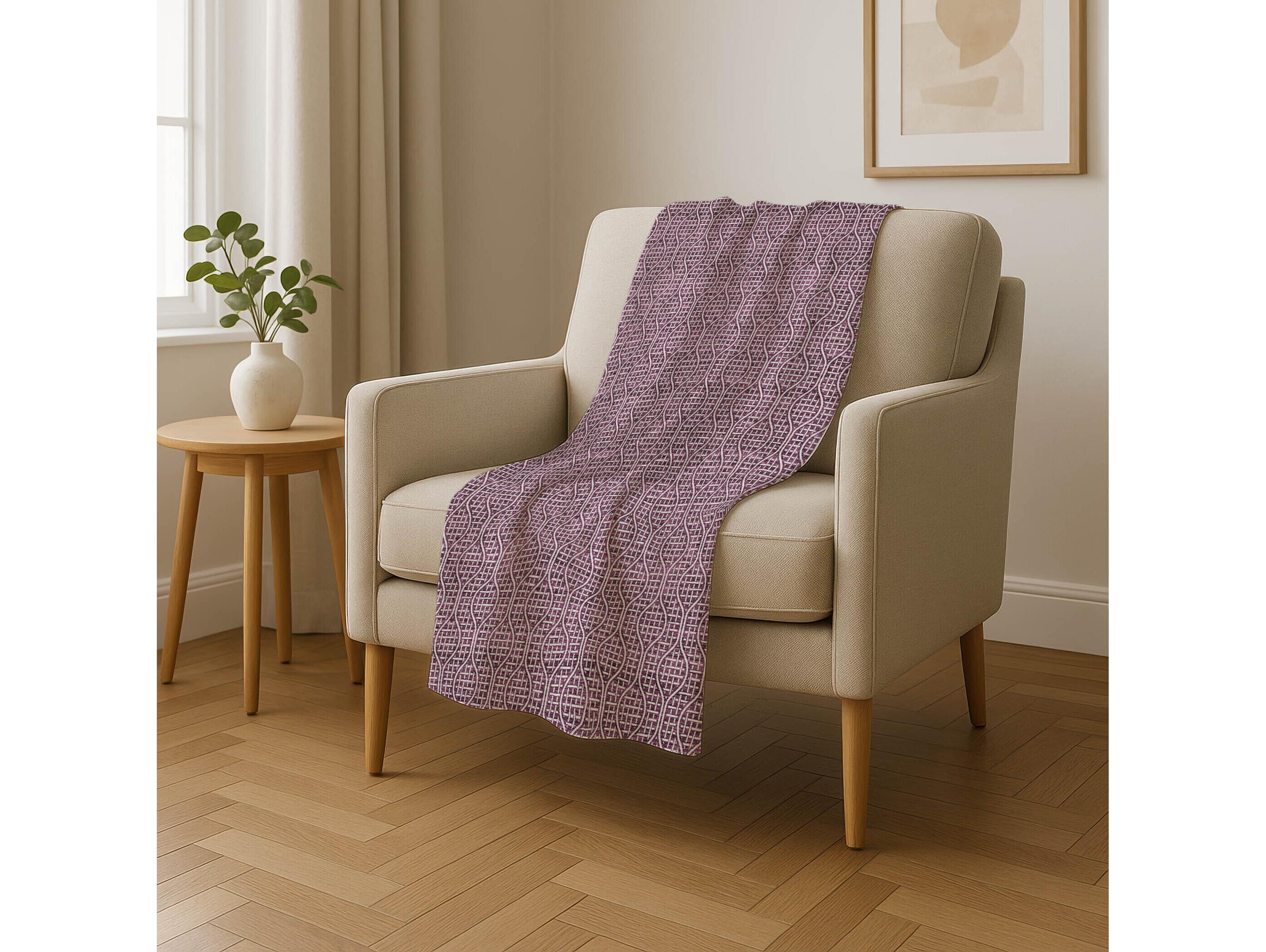 Dalyn Sherpa Purple Polyester Throw