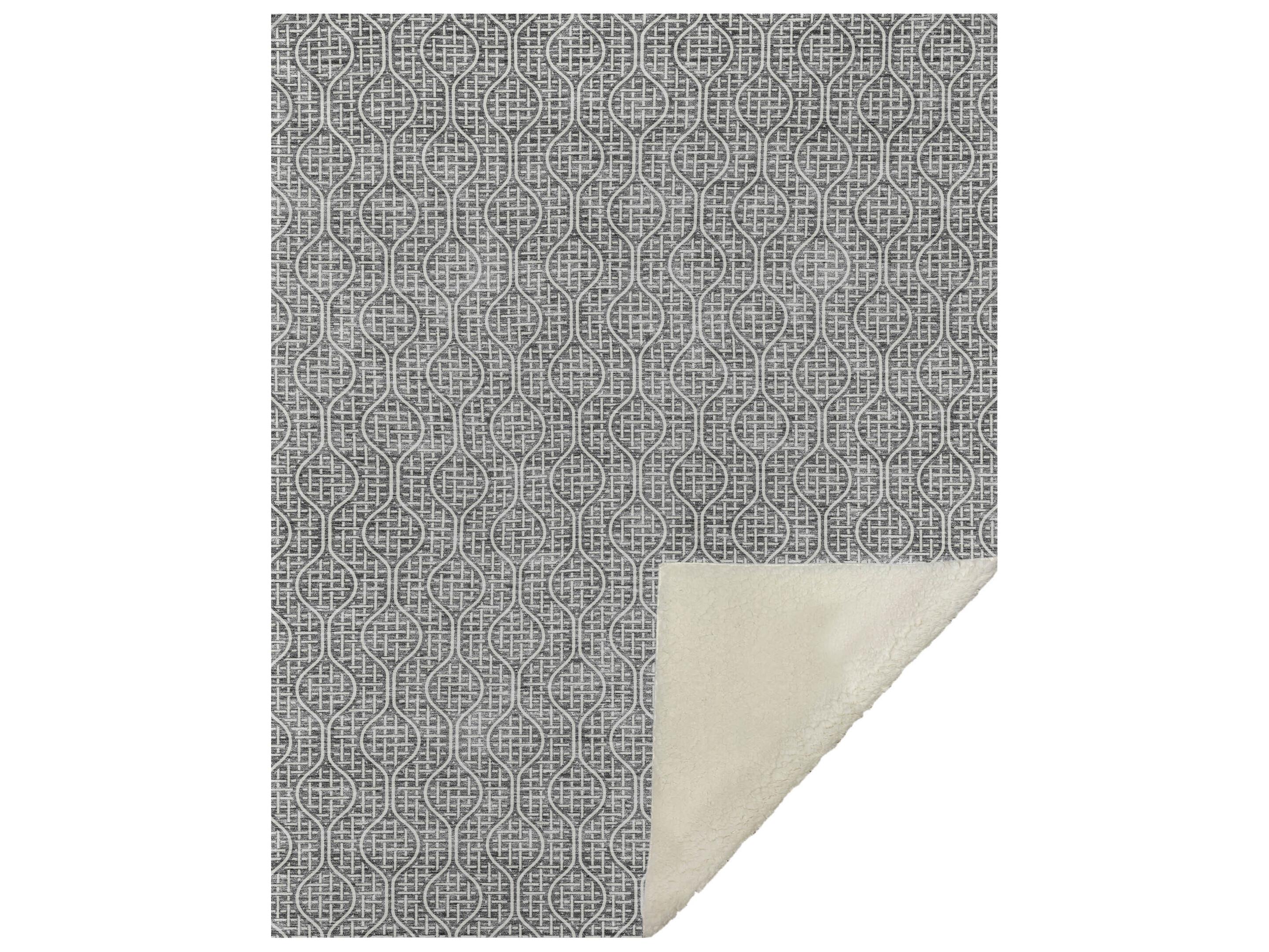 Dalyn Sherpa Gray Polyester Throw