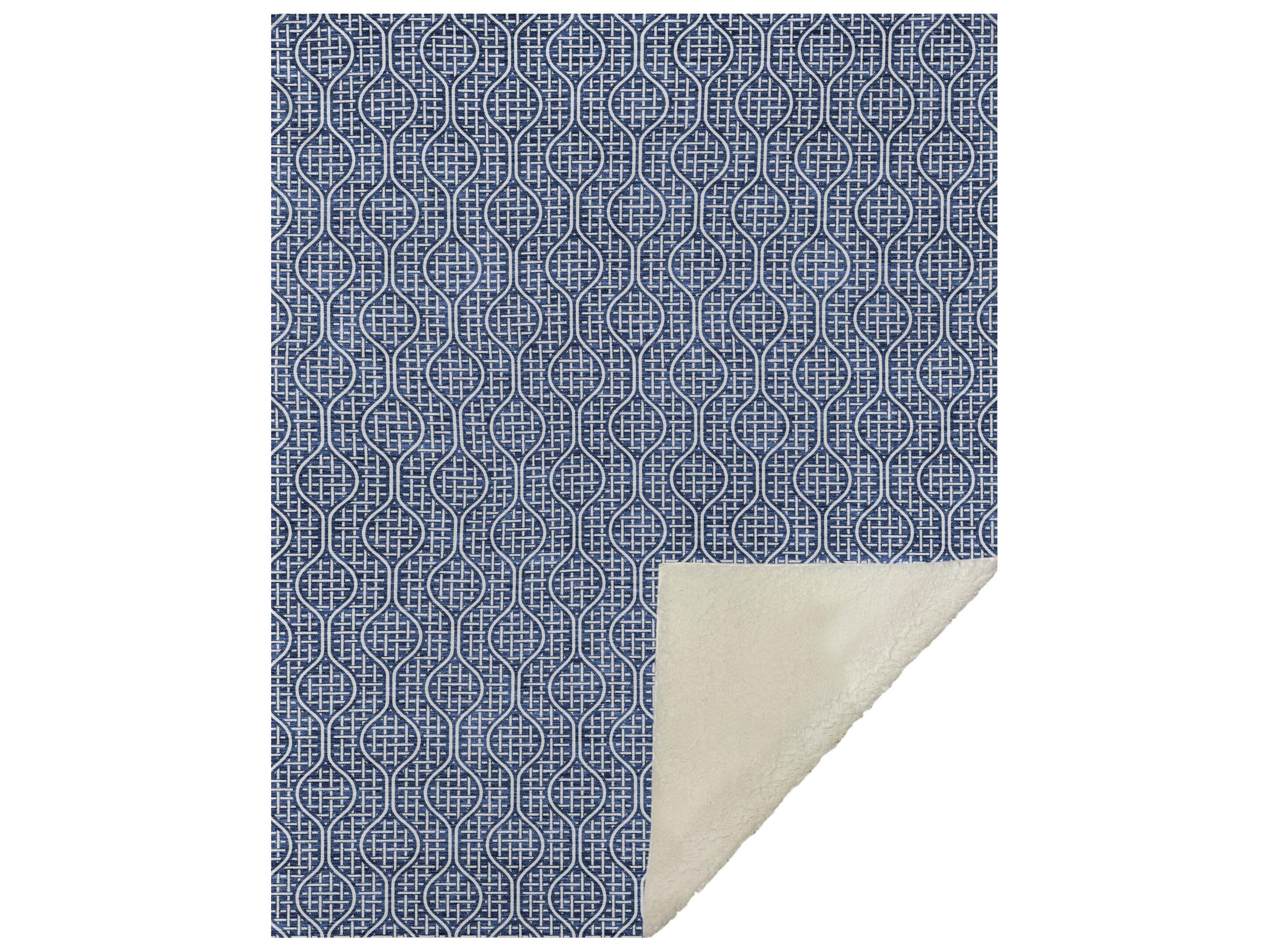 Dalyn Sherpa Blue Polyester Throw