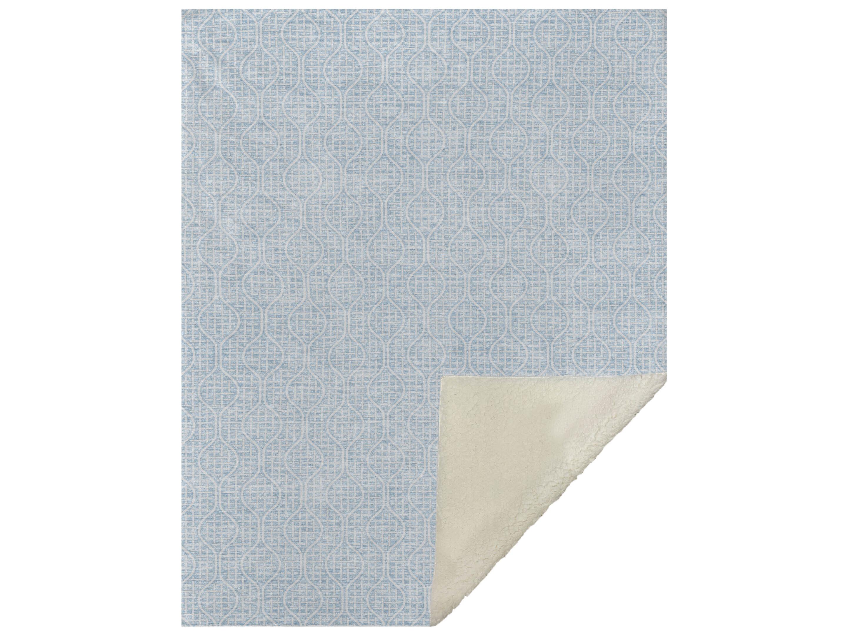 Dalyn Sherpa Blue Polyester Throw