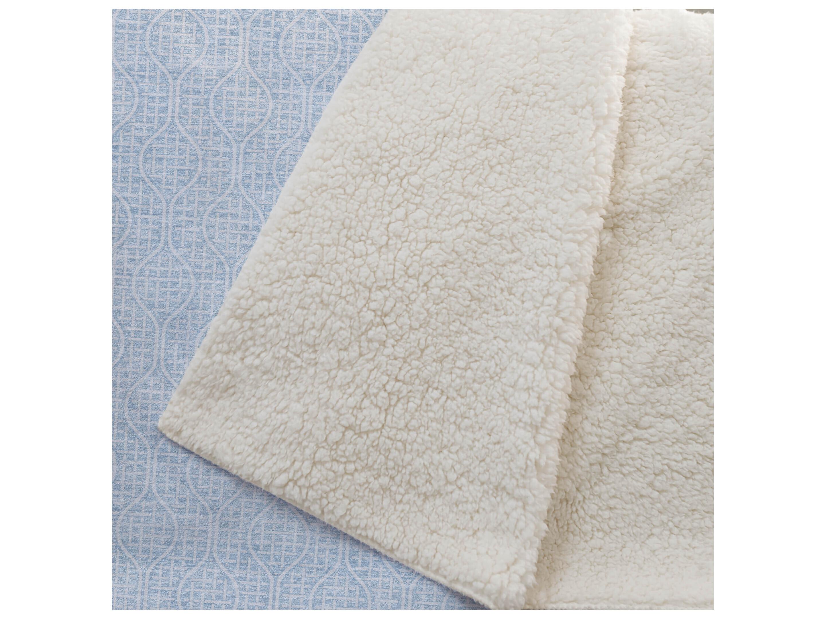 Dalyn Sherpa Blue Polyester Throw