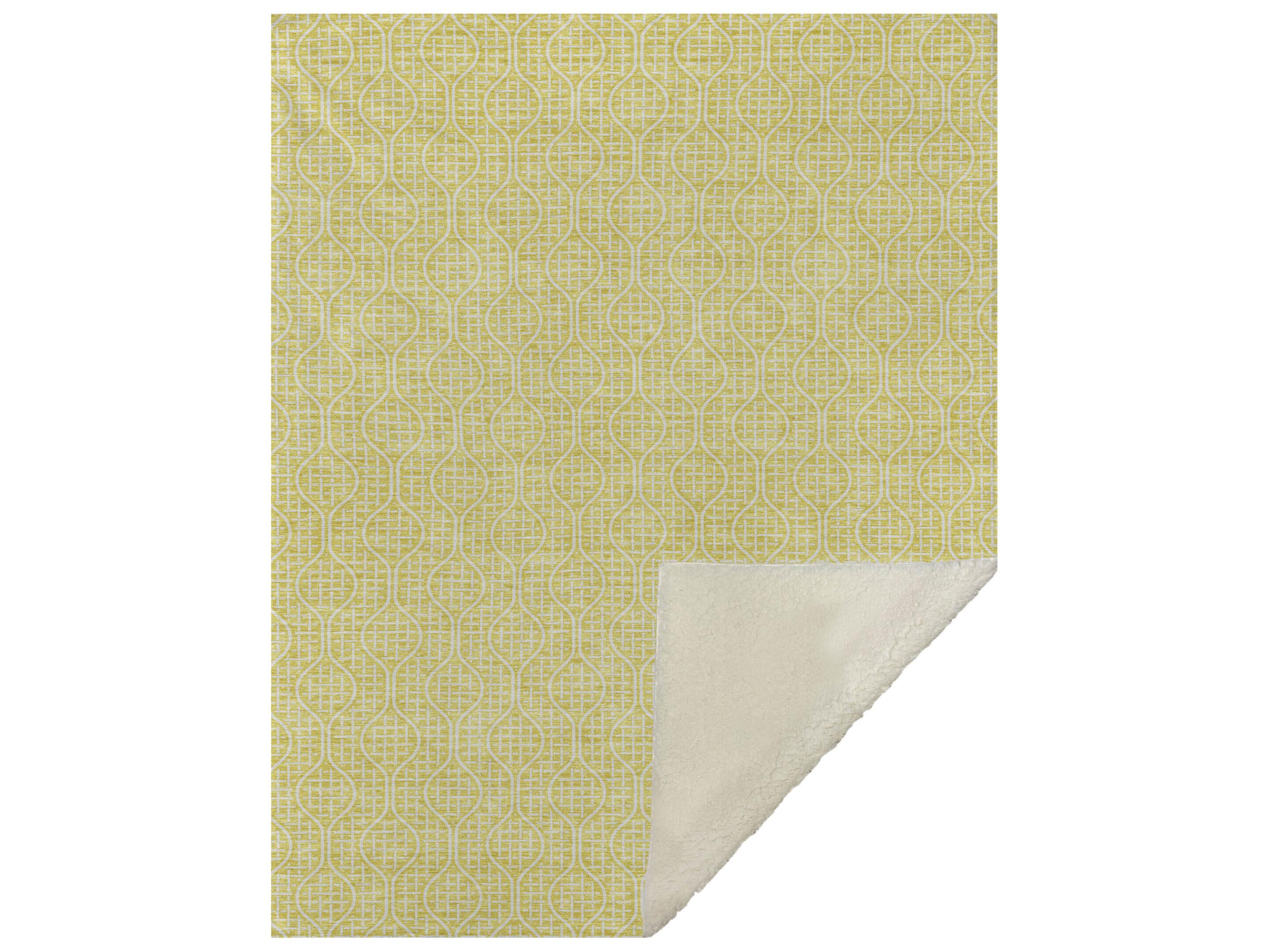 Dalyn Sherpa Gold Polyester Throw