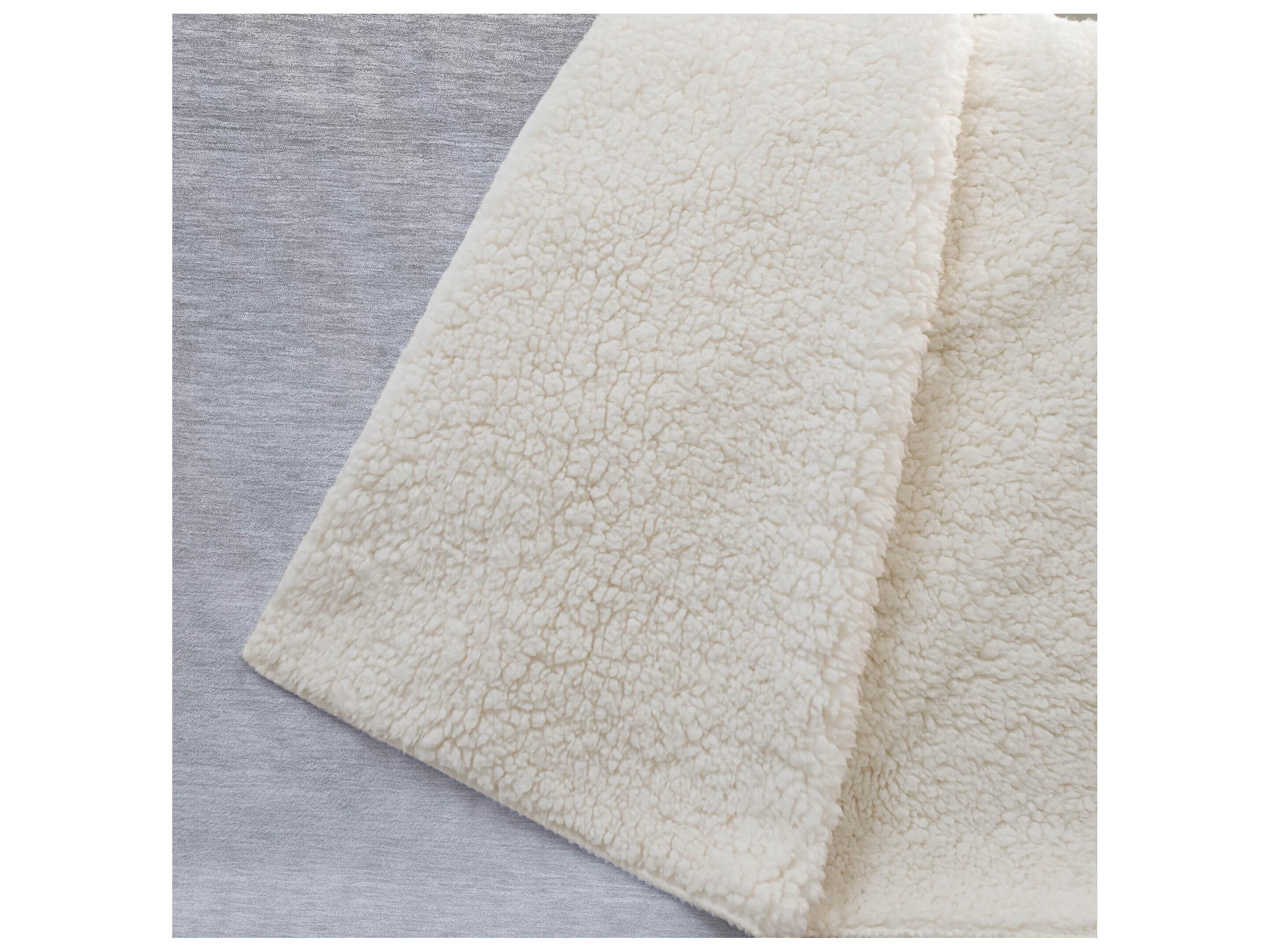 Dalyn Sherpa Gray Polyester Throw