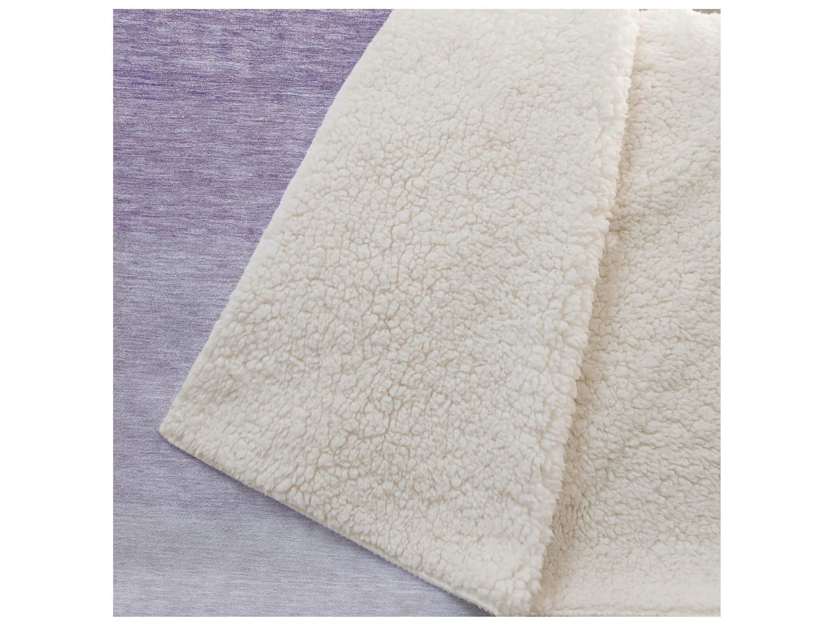 Dalyn Sherpa Purple Polyester Throw