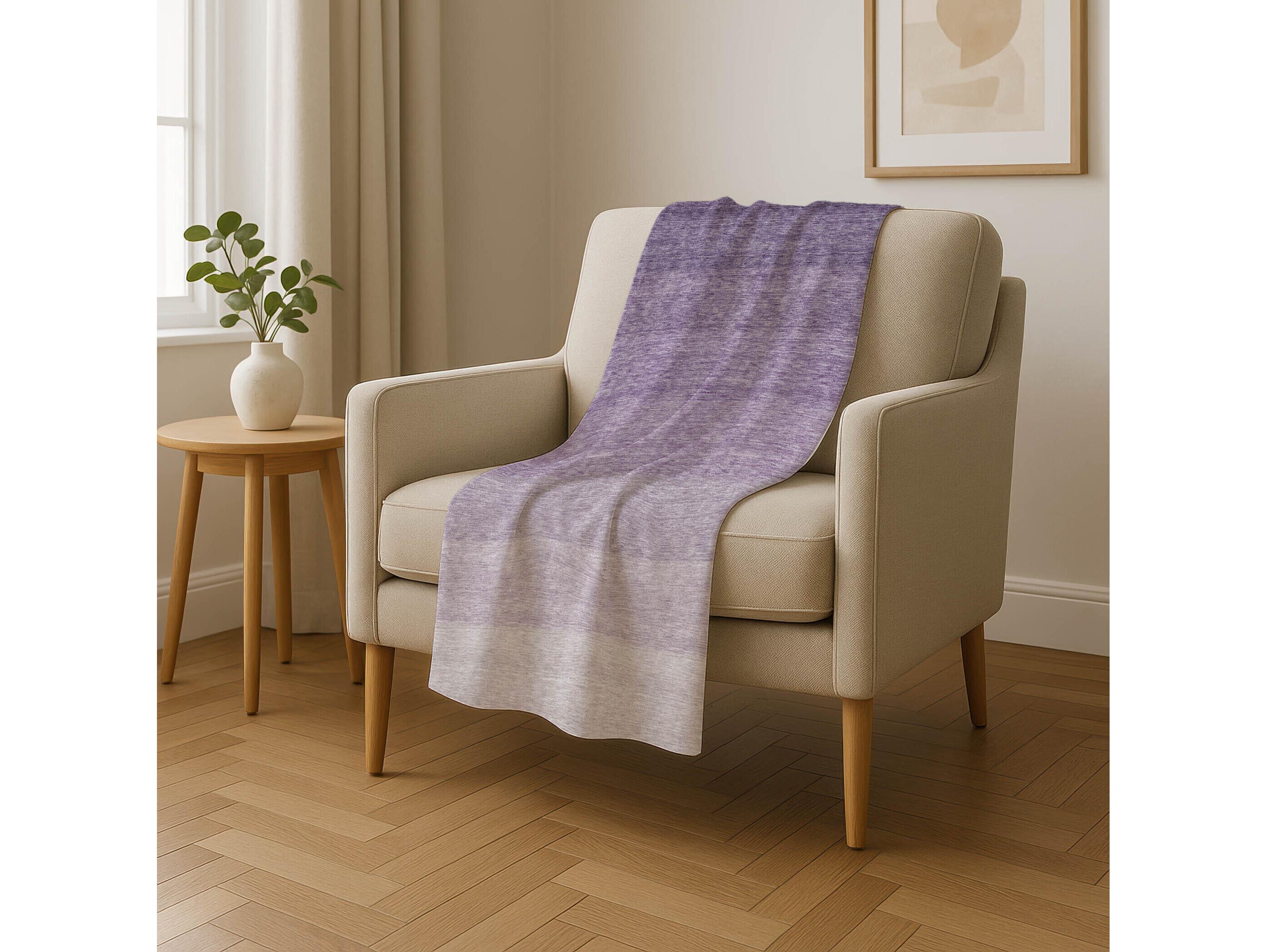 Dalyn Sherpa Purple Polyester Throw