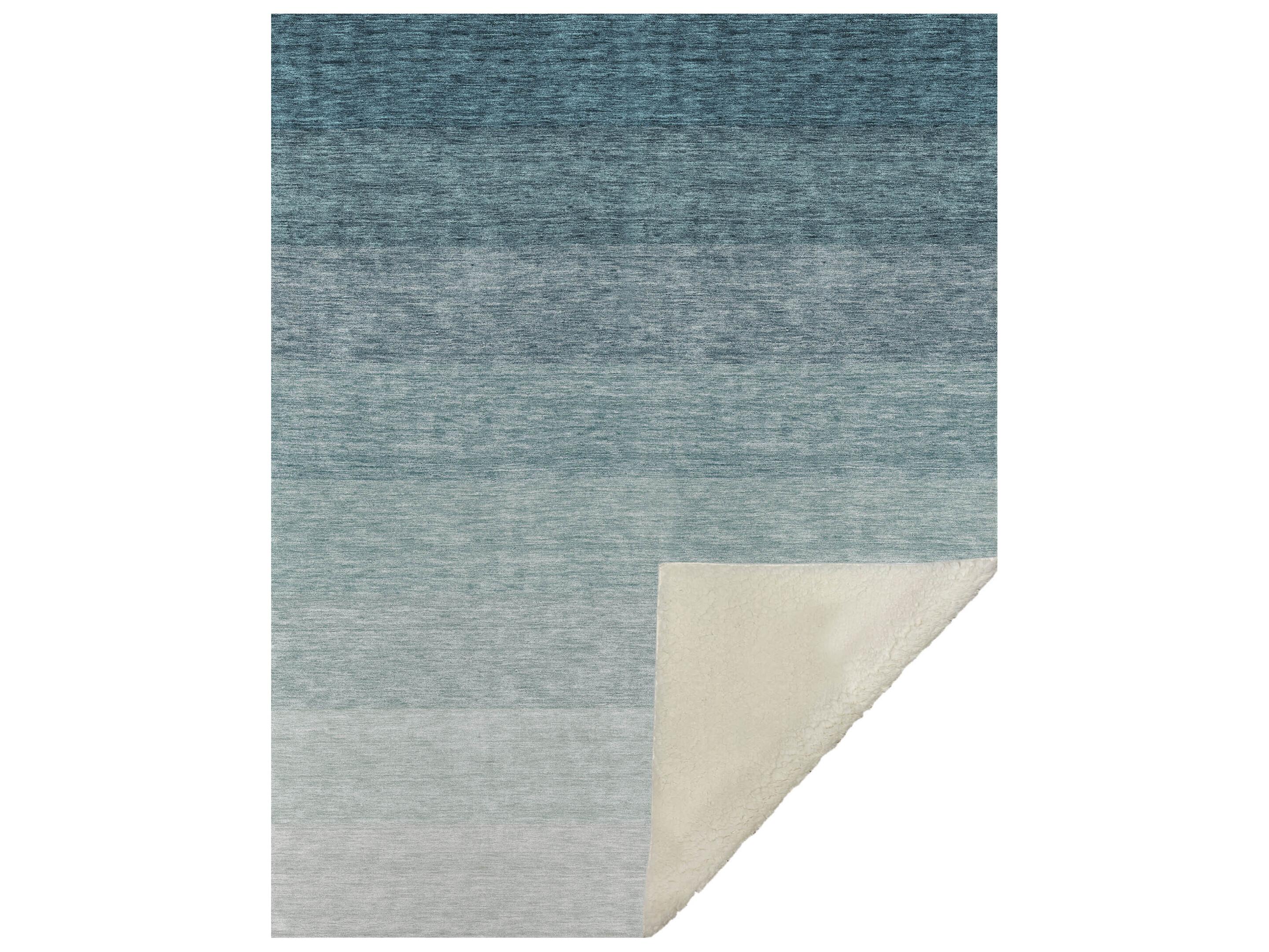 Dalyn Sherpa Teal Polyester Throw
