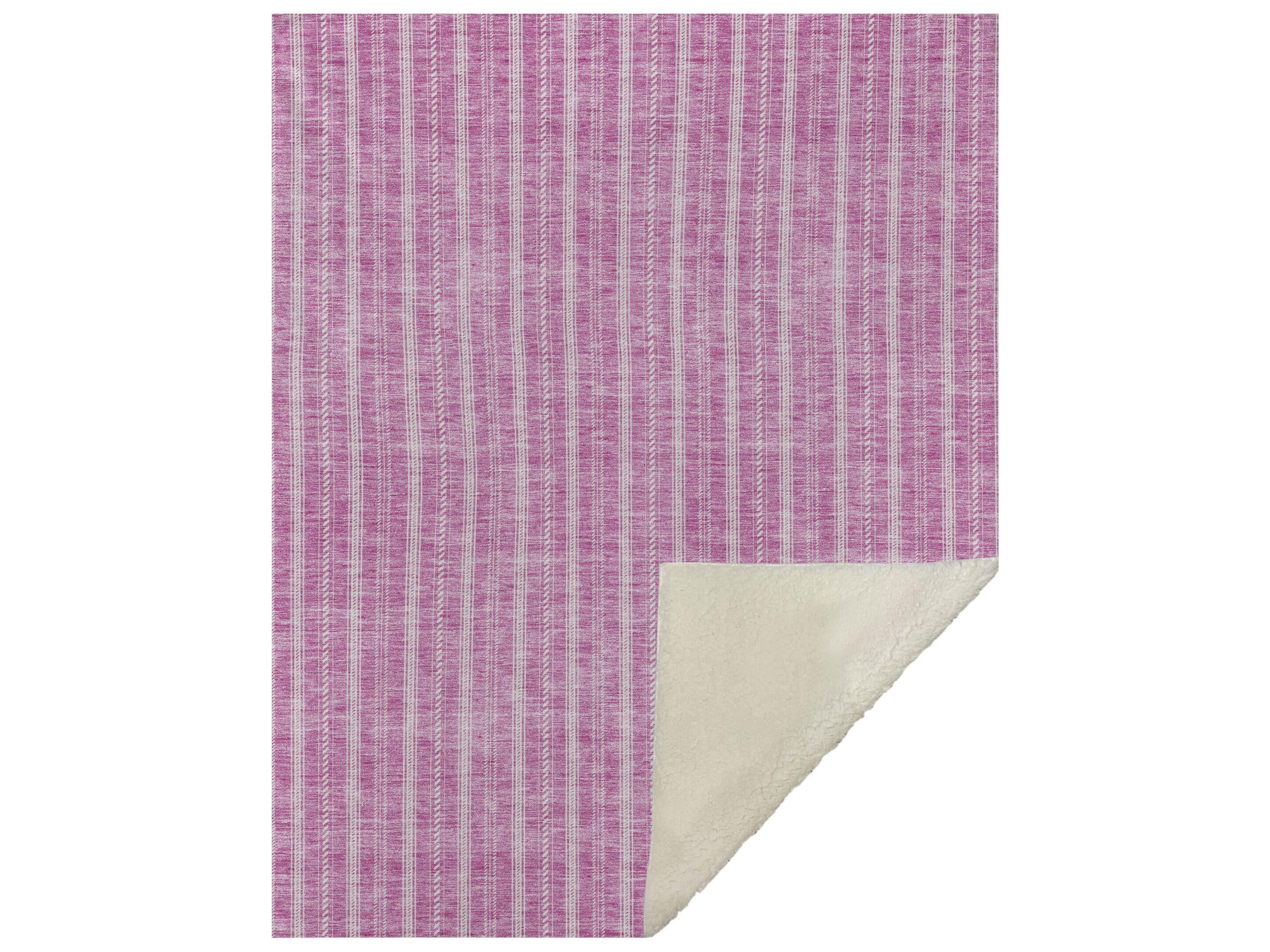 Dalyn Sherpa Pink Polyester Throw