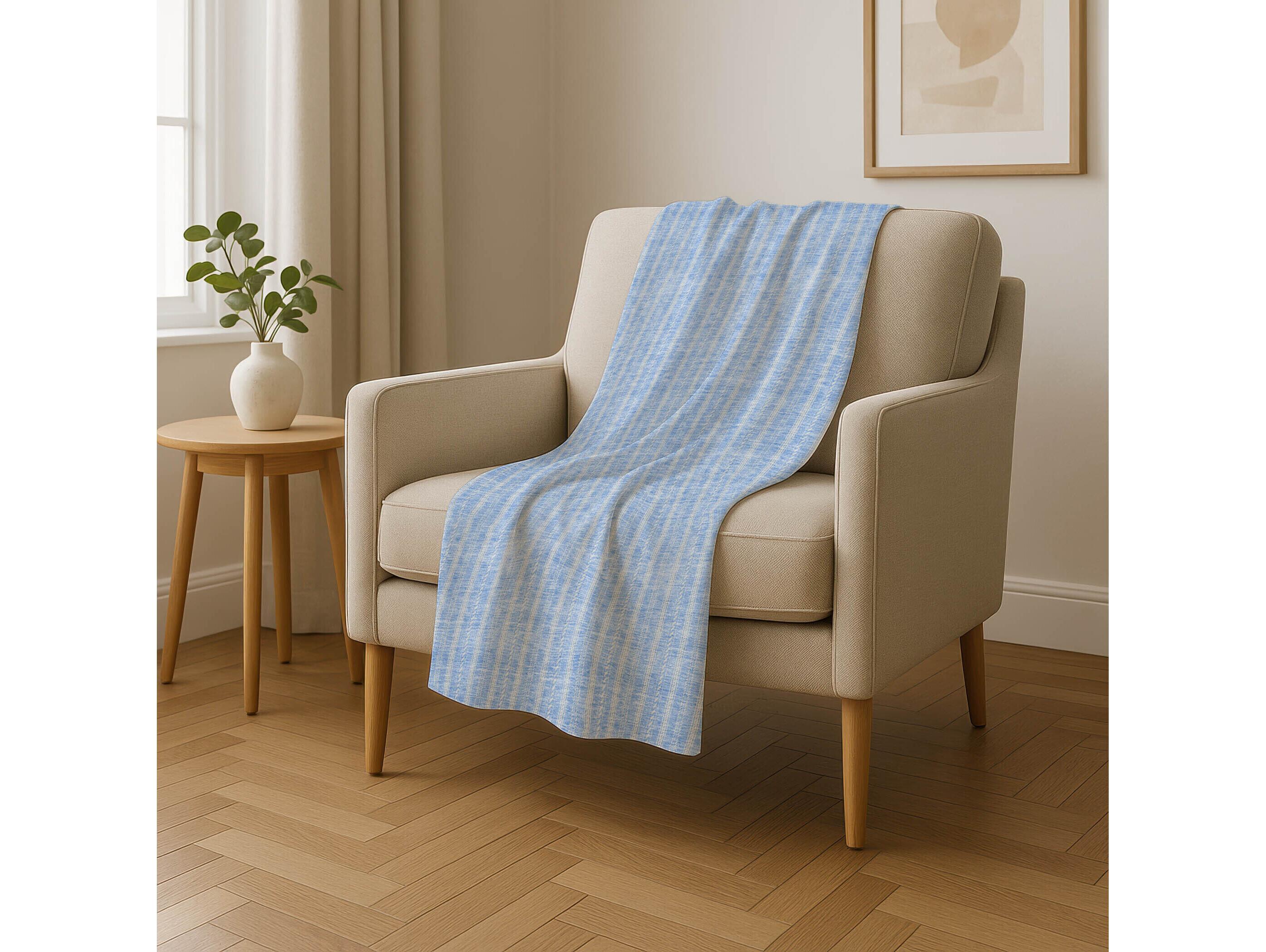 Dalyn Sherpa Blue Polyester Throw