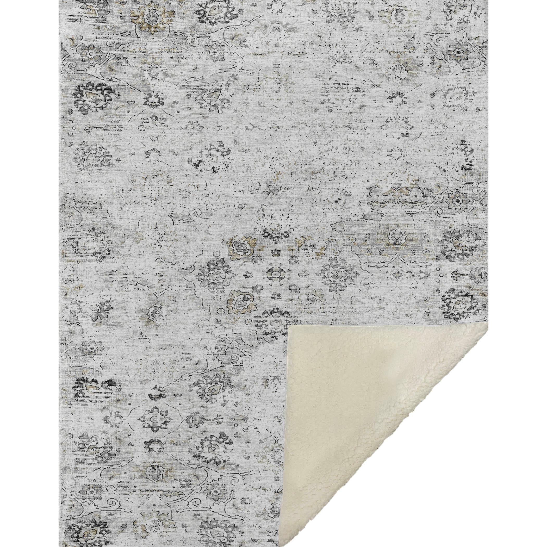 Dalyn Sherpa Gray Polyester Throw