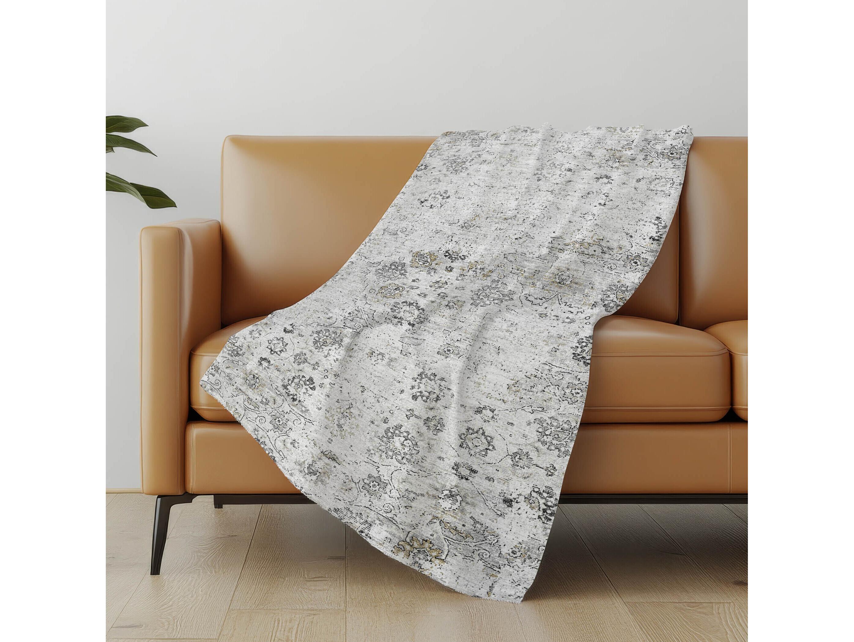 Dalyn Sherpa Gray Polyester Throw