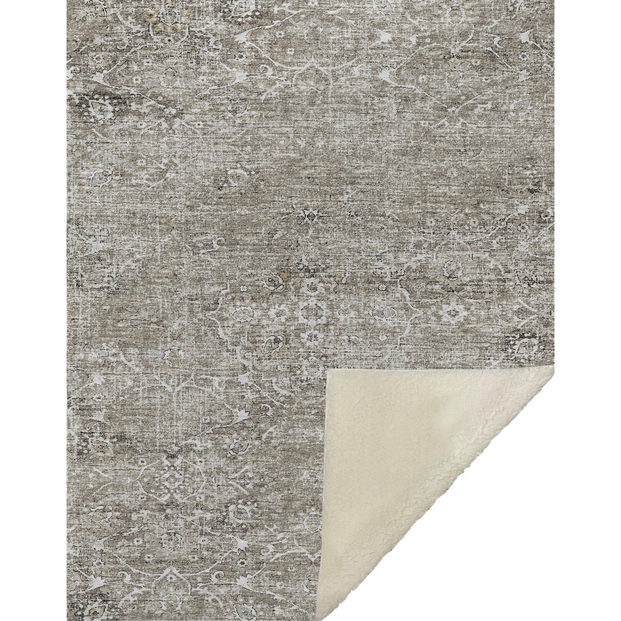 Dalyn Sherpa Neutral Polyester Throw