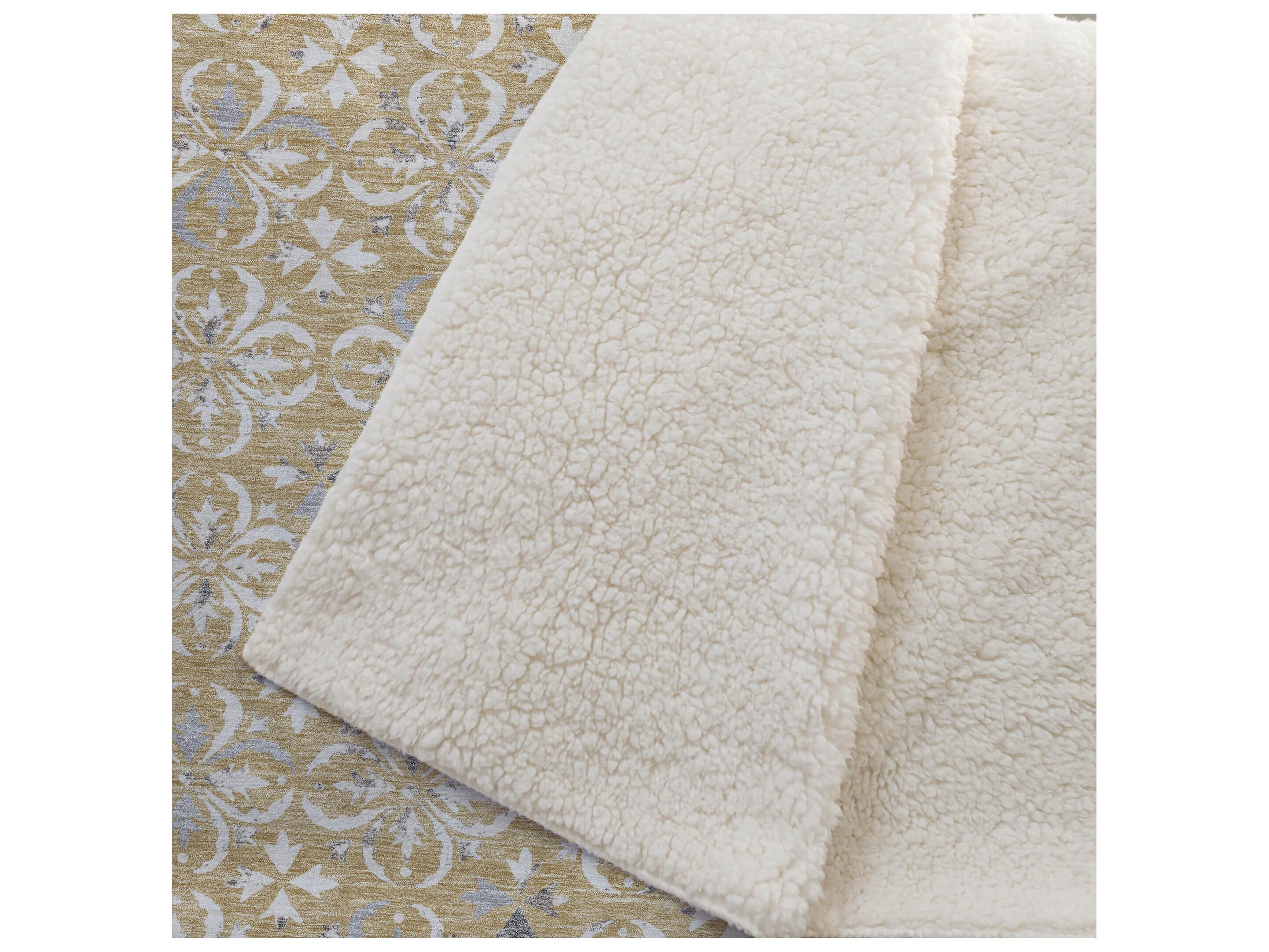 Dalyn Sherpa Gold Polyester Throw