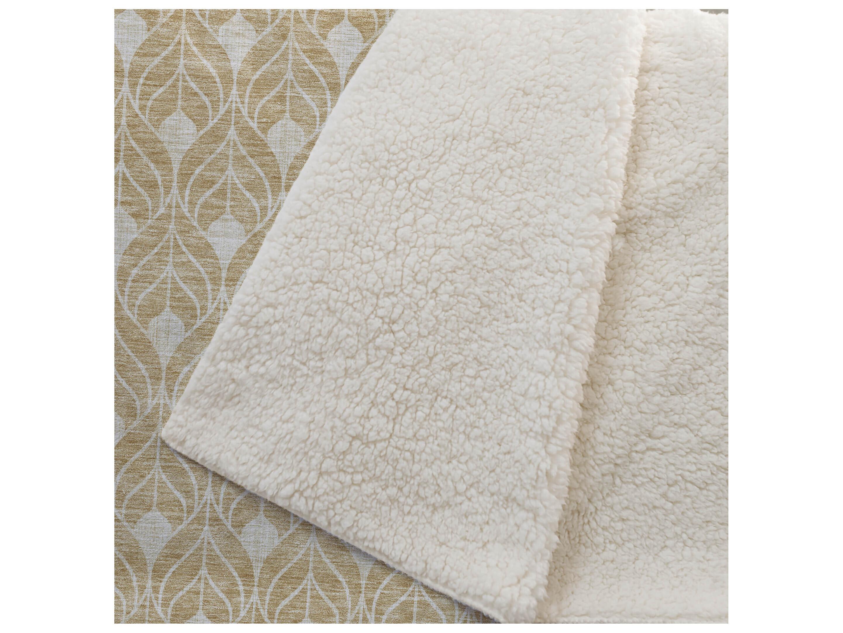 Dalyn Sherpa Gold Polyester Throw