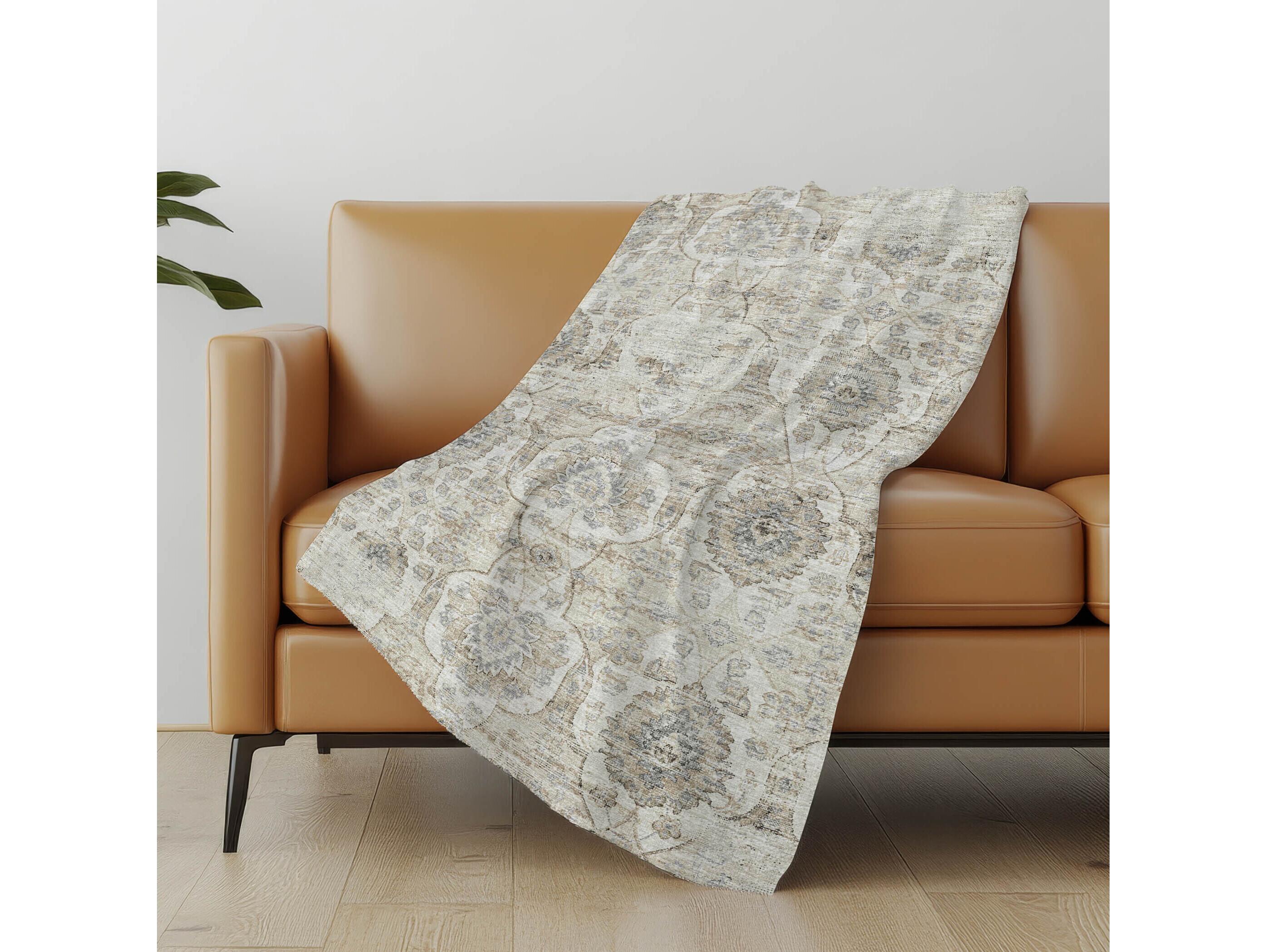Dalyn Sherpa Neutral Polyester Throw