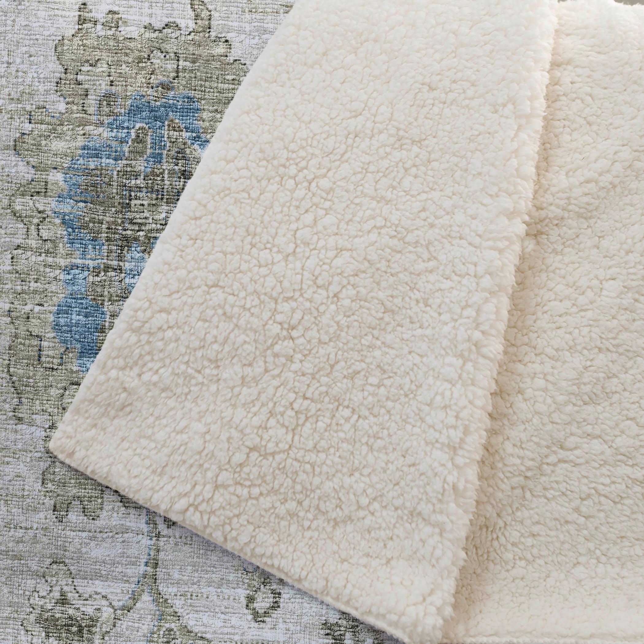 Dalyn Sherpa Blue Polyester Throw