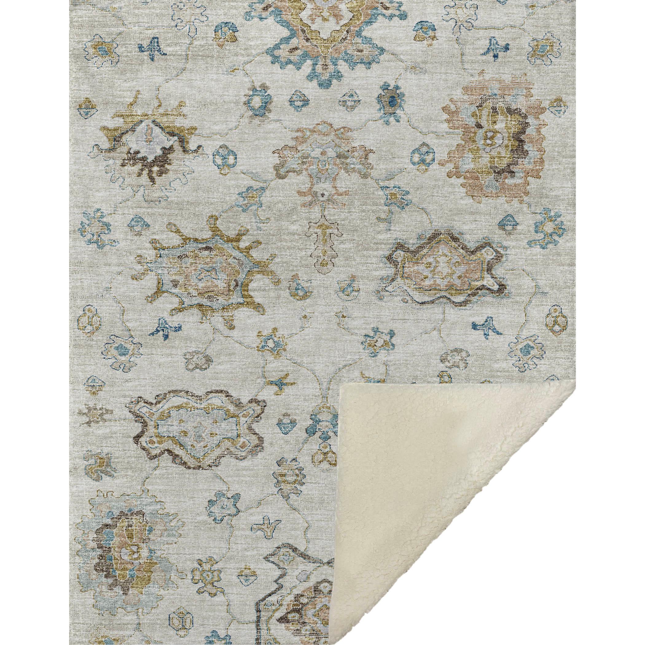 Dalyn Sherpa Blue Polyester Throw