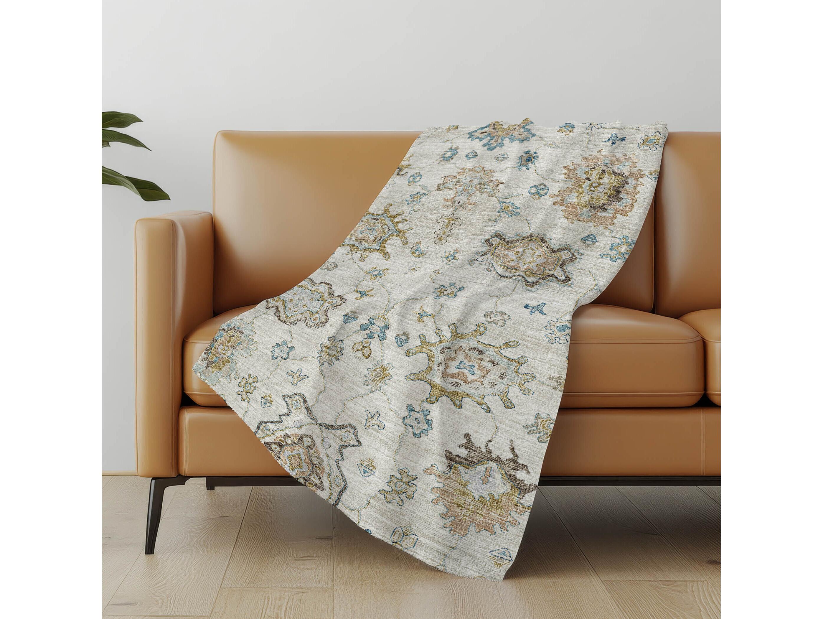 Dalyn Sherpa Blue Polyester Throw