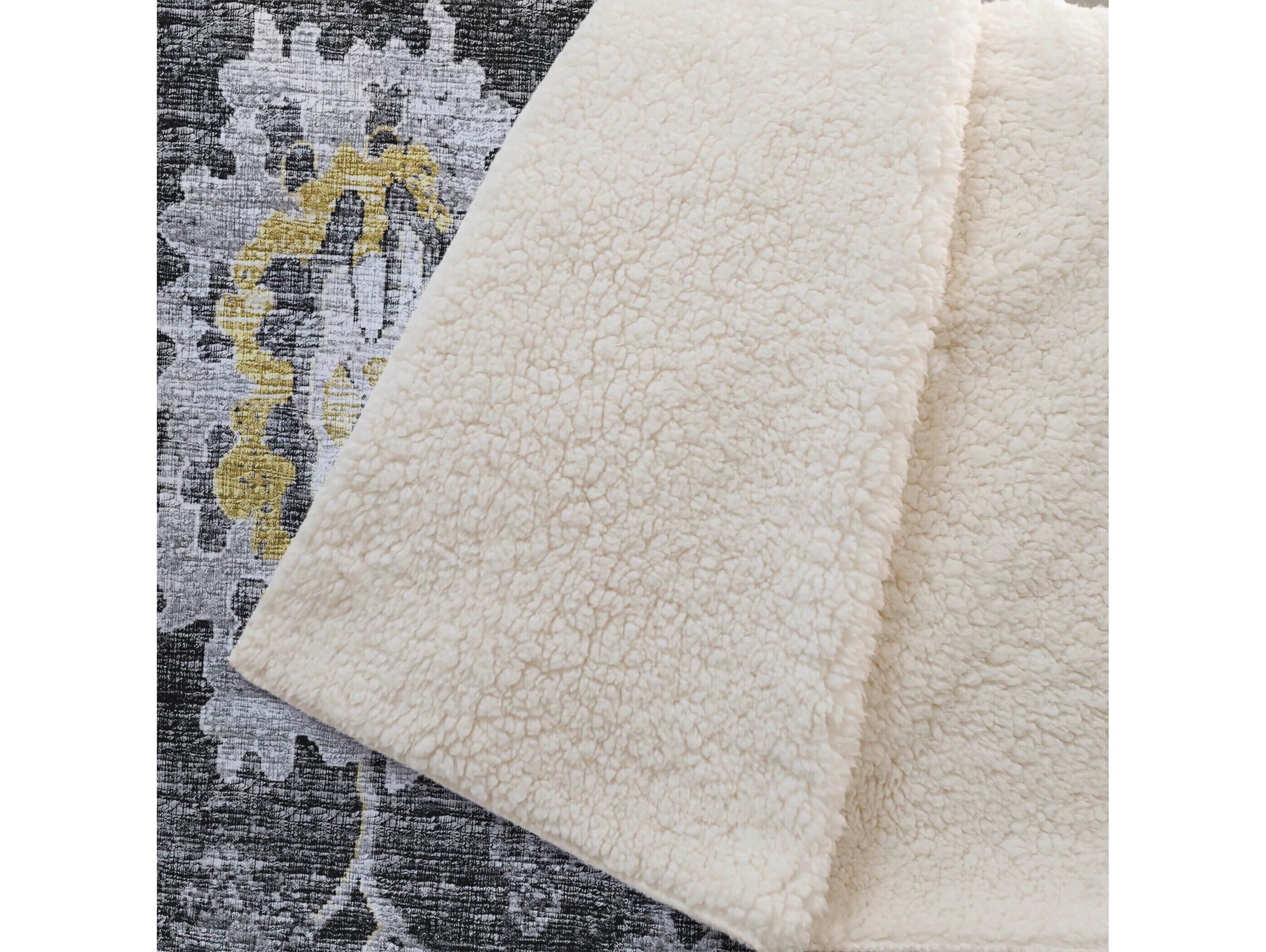 Dalyn Sherpa Gray Polyester Throw