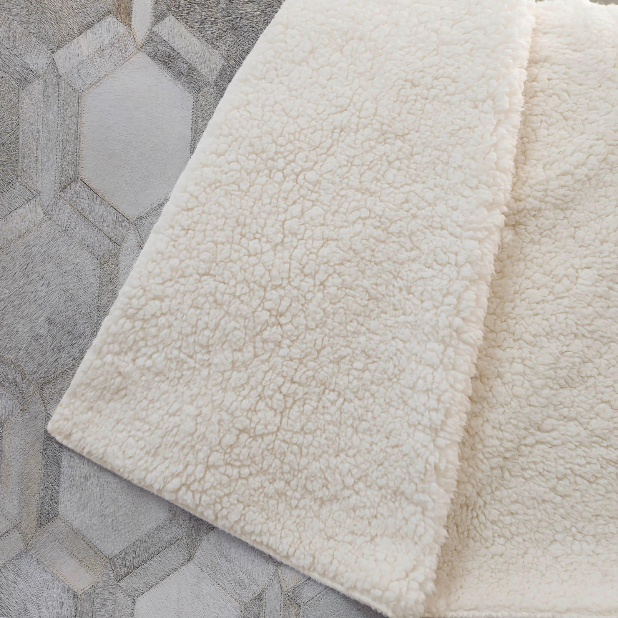 Dalyn Sherpa Gray Polyester Throw