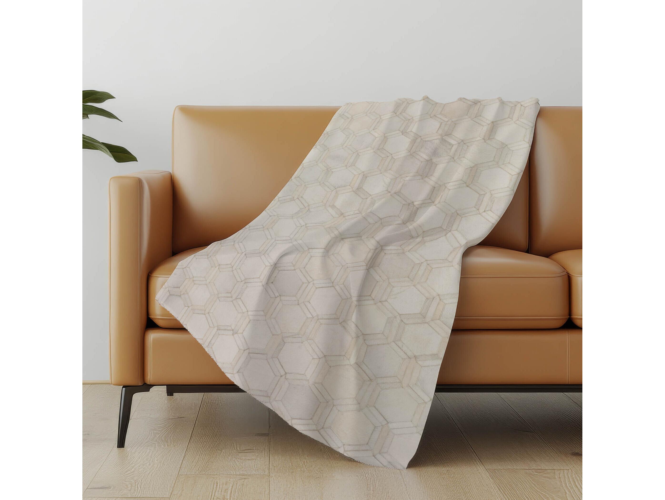 Dalyn Sherpa Ivory Polyester Throw