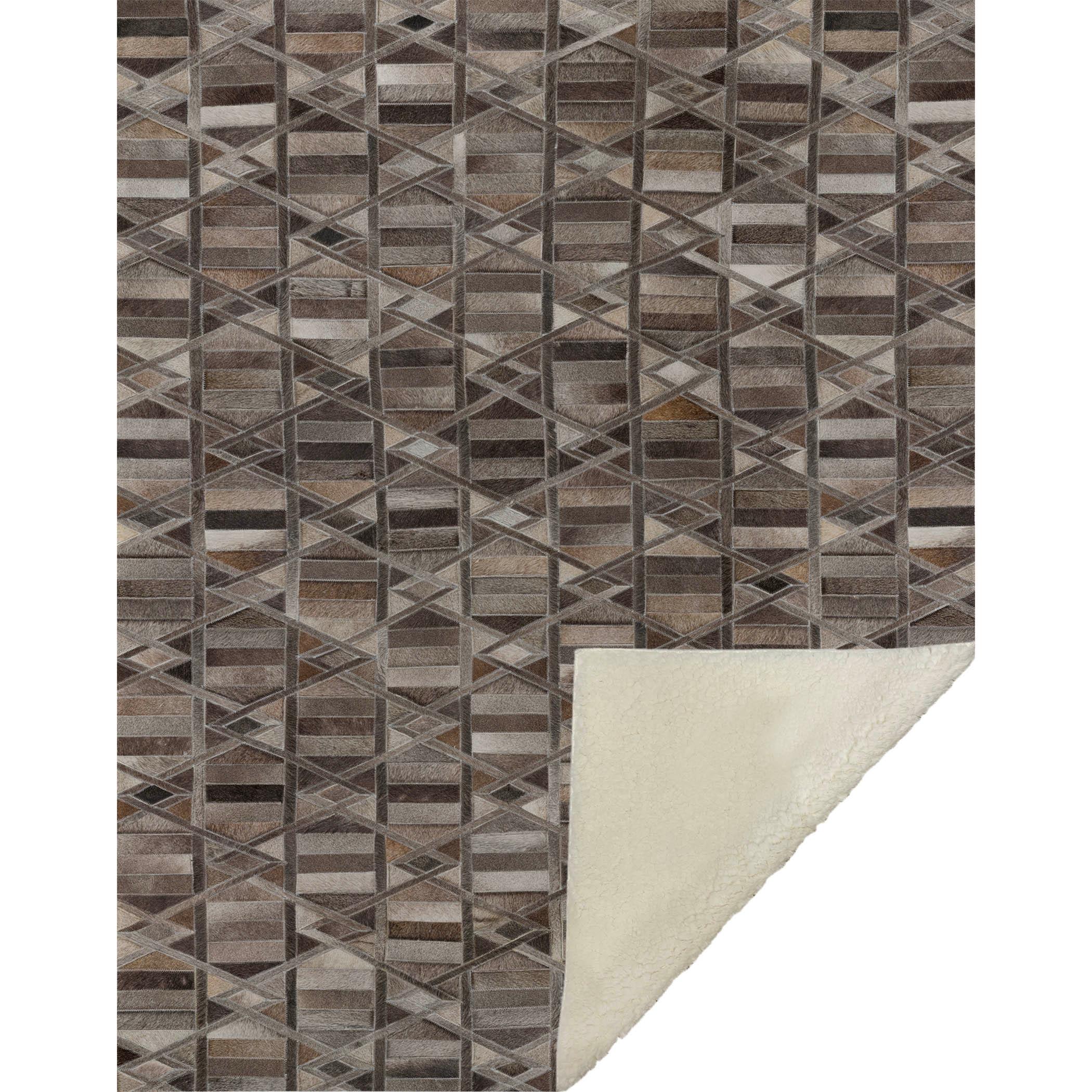 Dalyn Sherpa Gray Polyester Throw