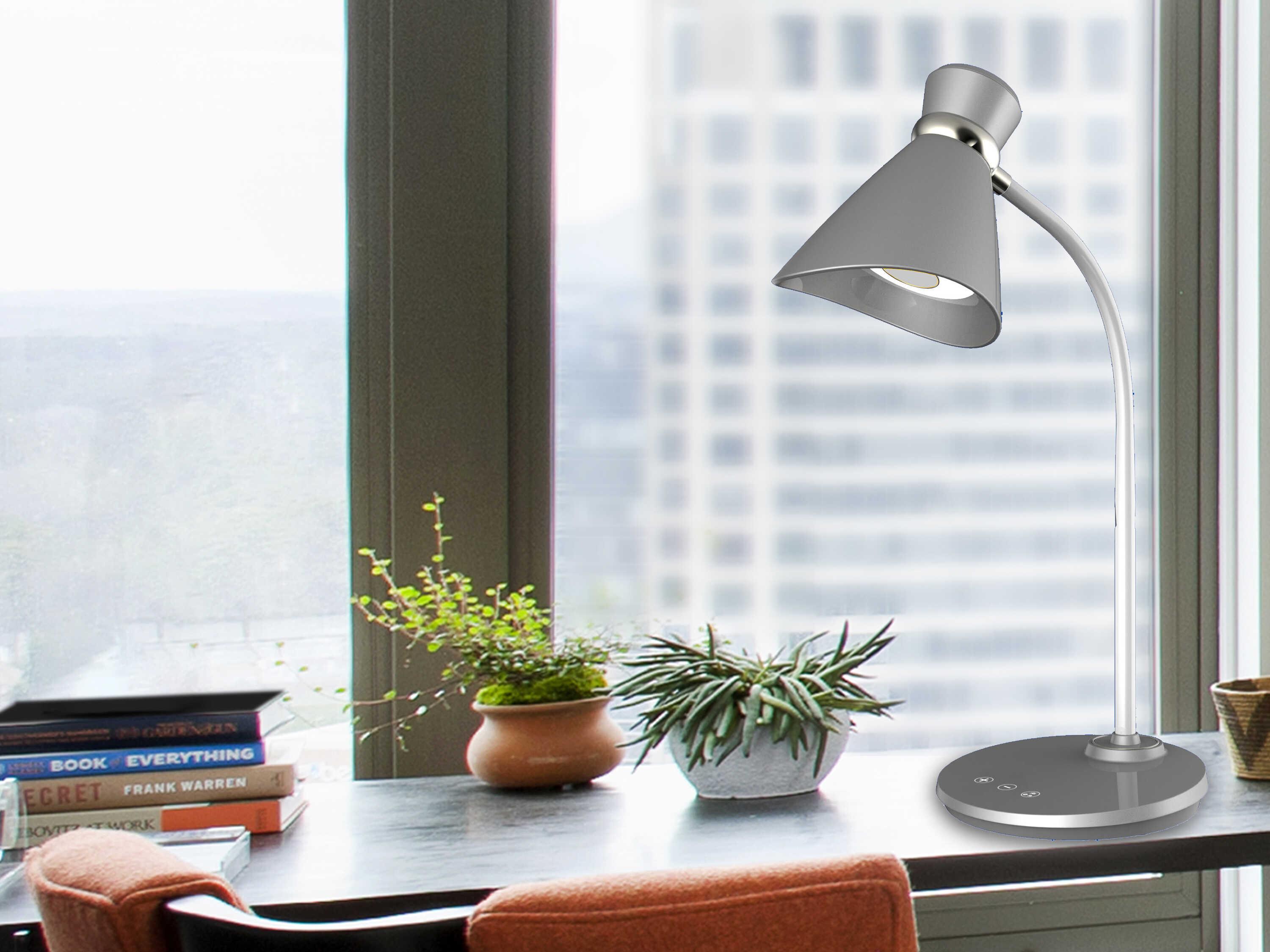 Dainolite Silver Desk Lamp