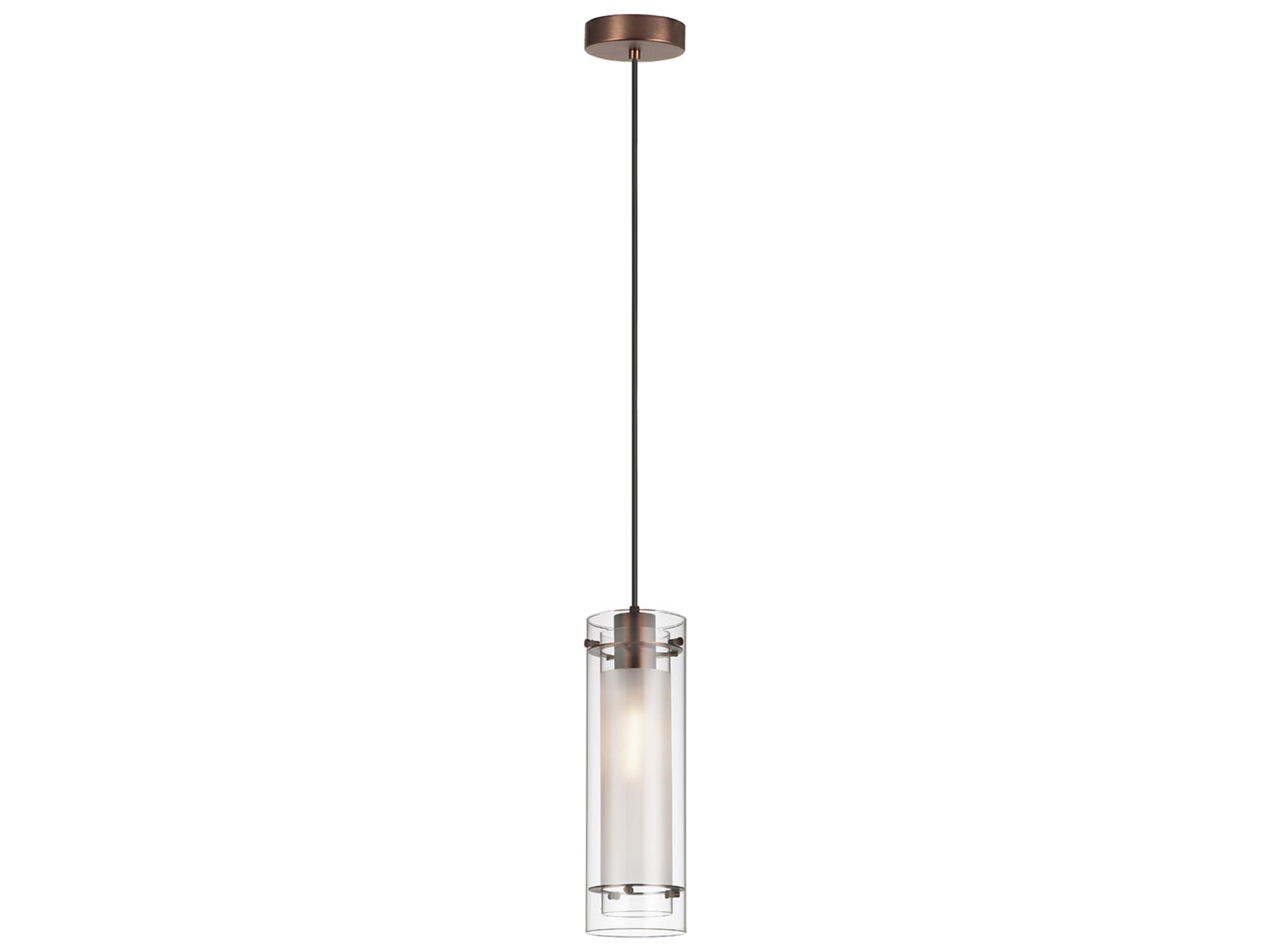 Dainolite Pasha 1-Light Oil Brushed Bronze Cylinder Mini Pendant