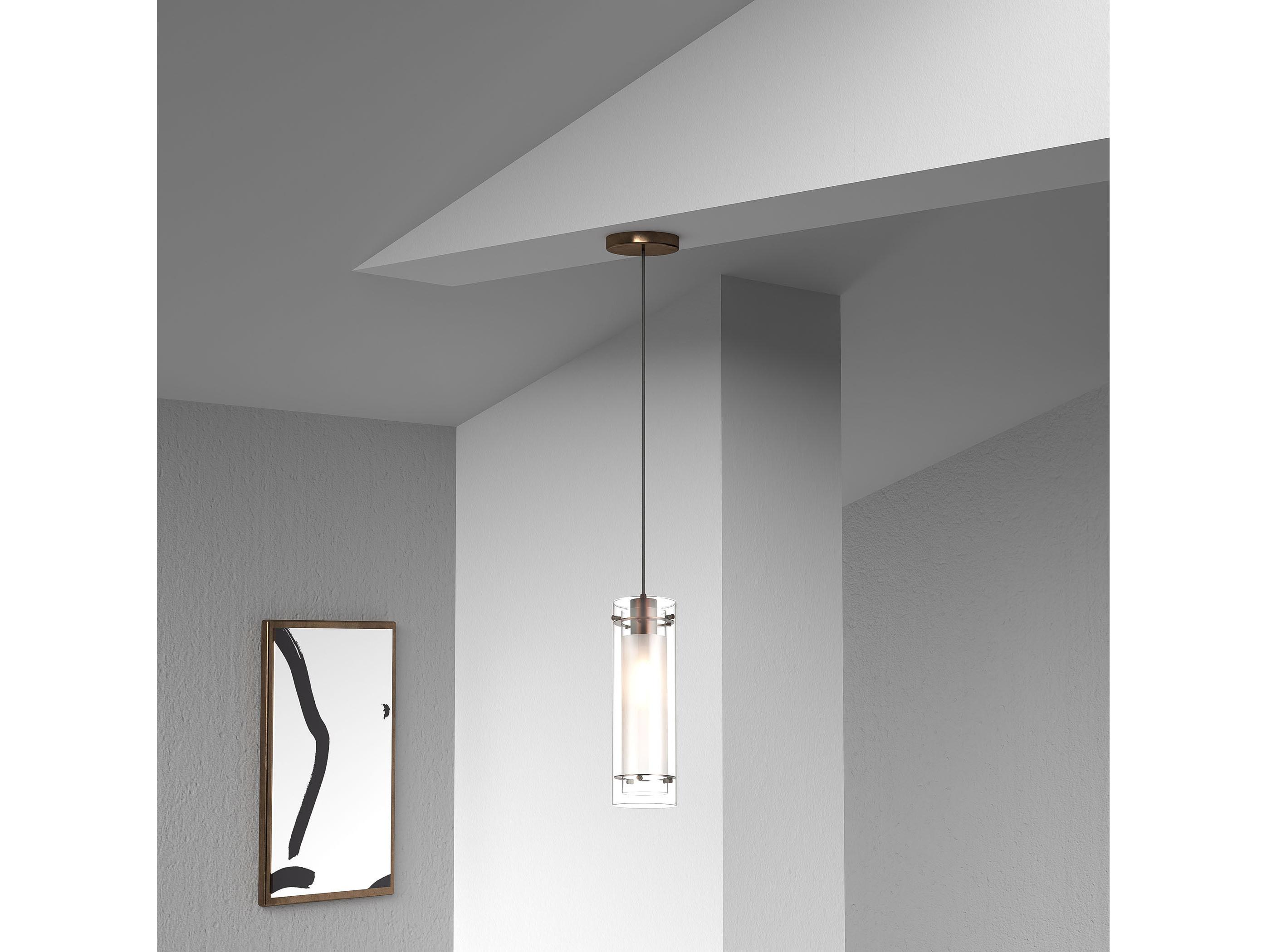 Dainolite Pasha 1-Light Oil Brushed Bronze Cylinder Mini Pendant
