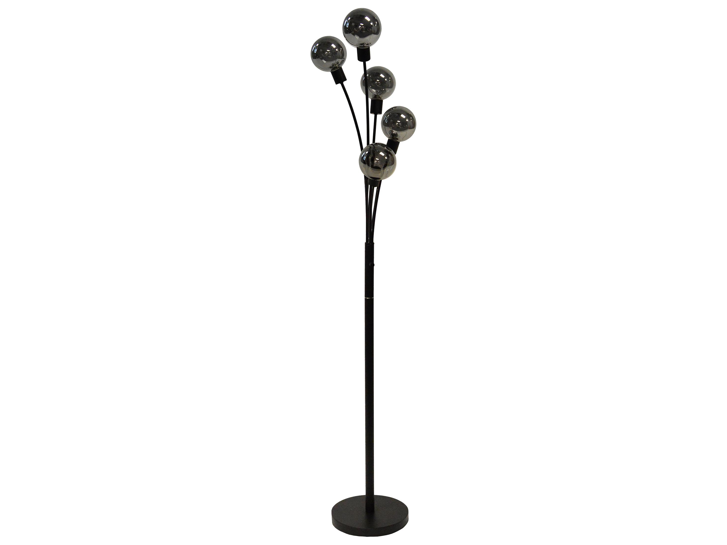 Dainolite Budding Branch Black Smoke Glass Floor Lamp