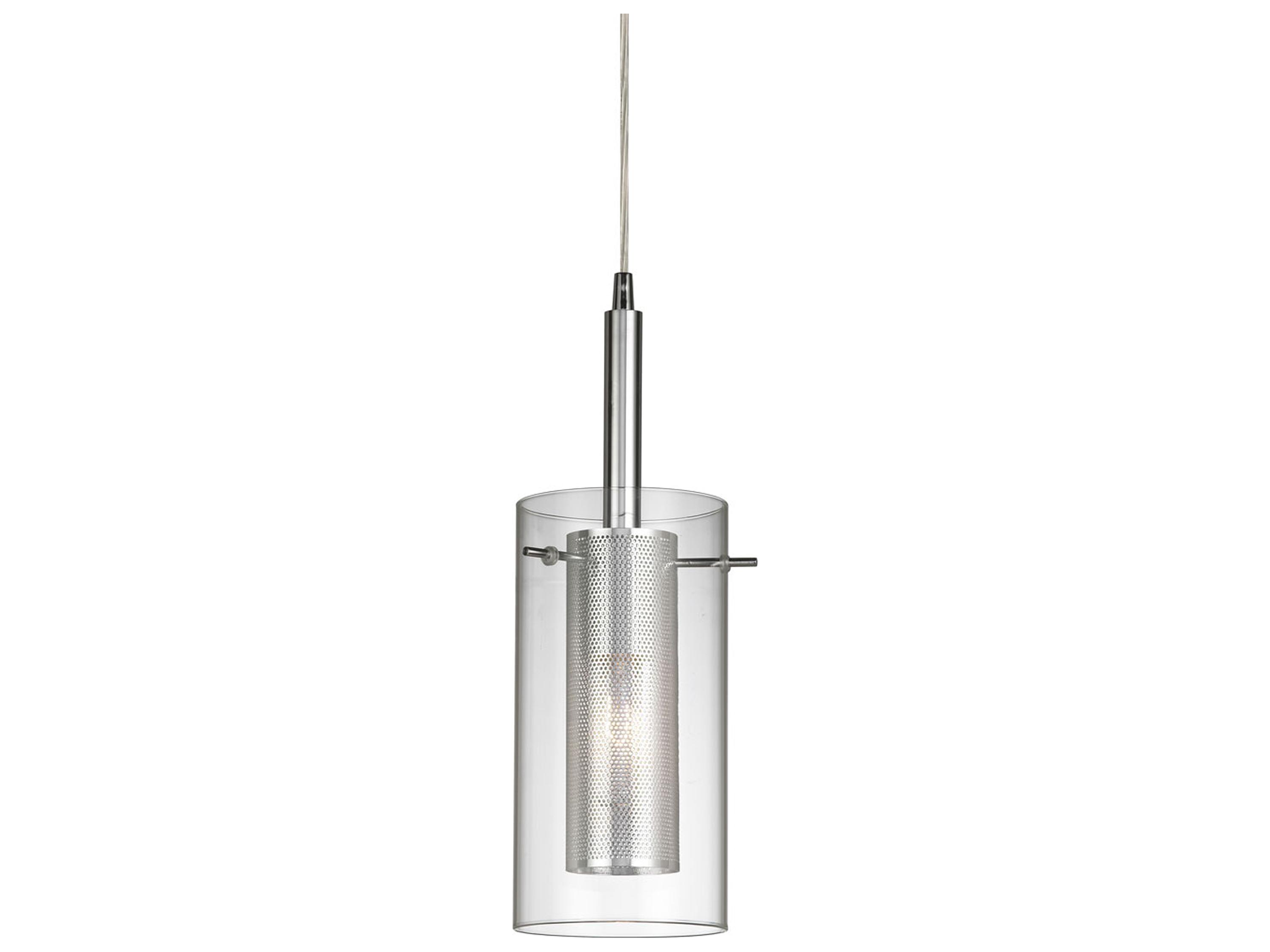 Dainolite Percy 1-Light Polished Chrome Cylinder Mini Pendant