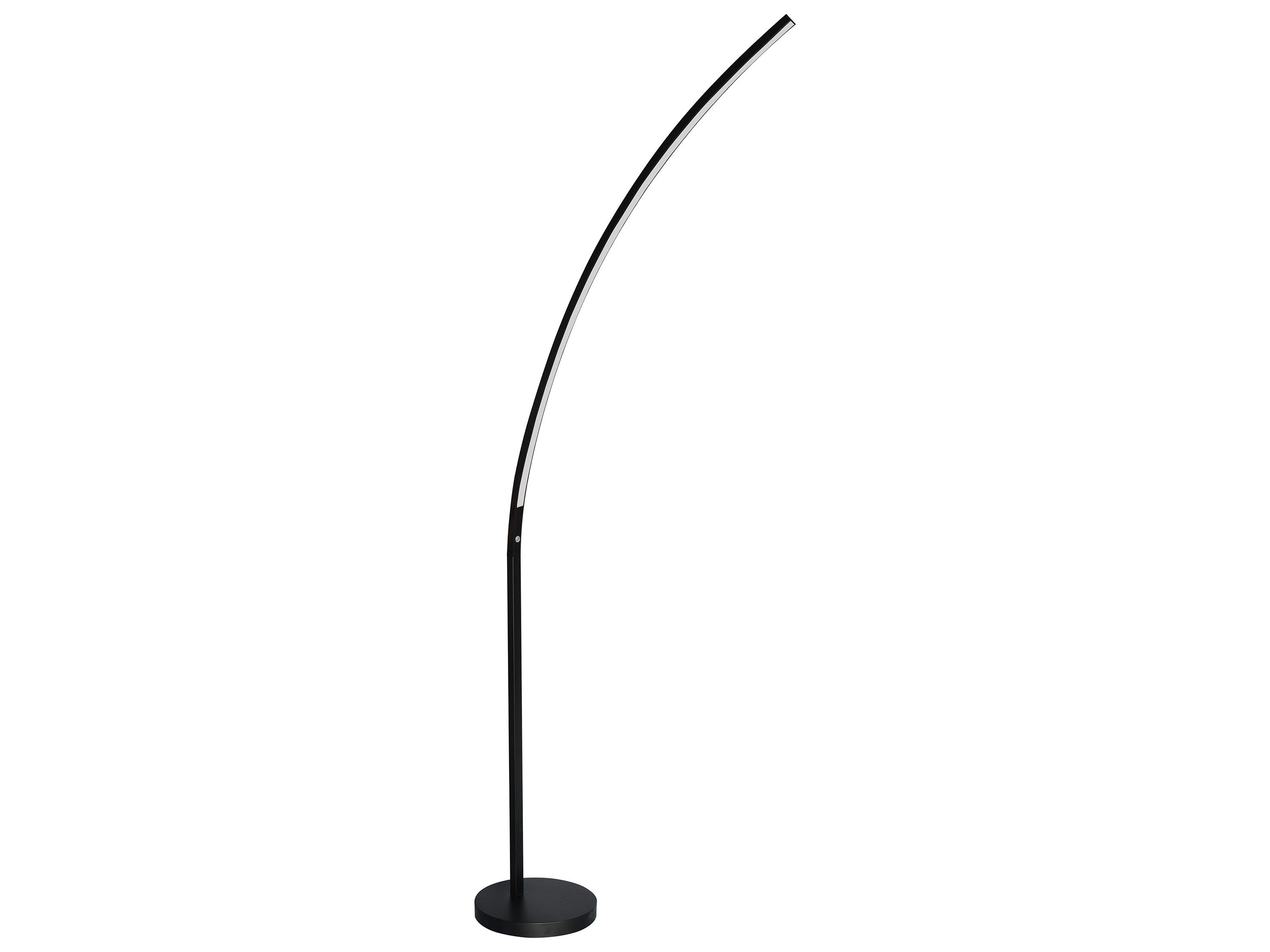 Dainolite Gentle Bend Matte Black Floor Lamp