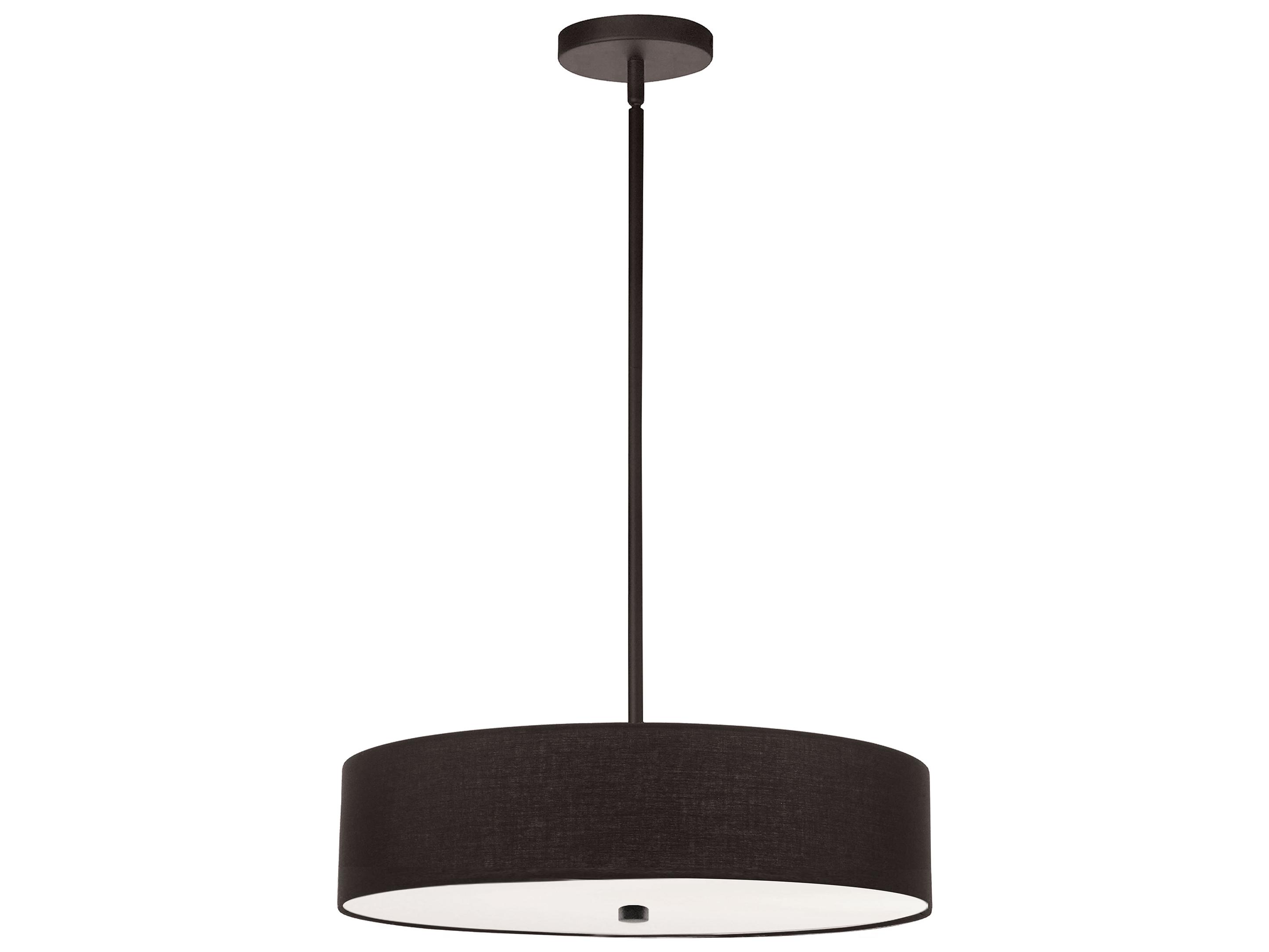 Dainolite Everly 4-Light Matte Black Drum Pendant