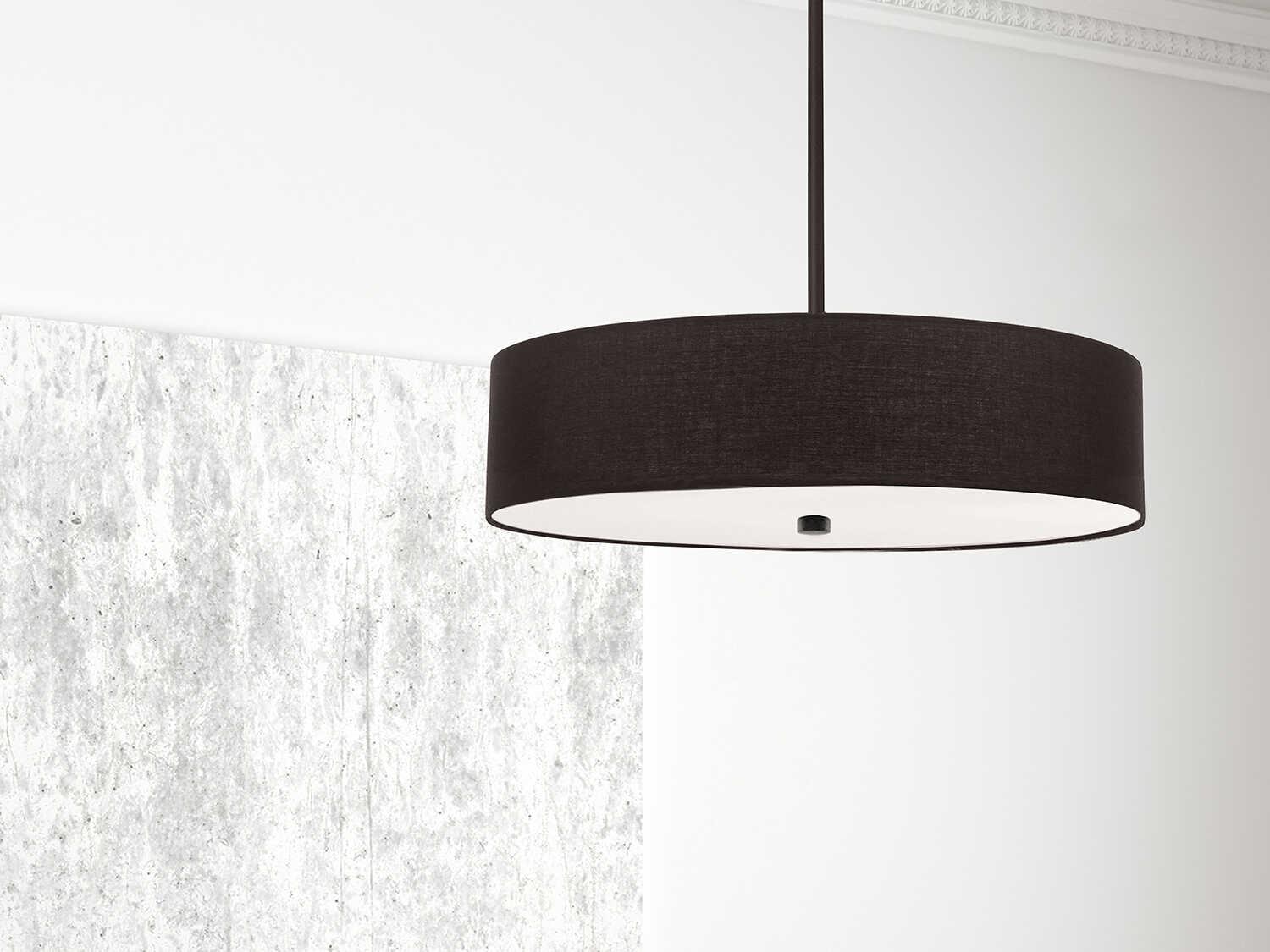 Dainolite Everly 4-Light Matte Black Drum Pendant