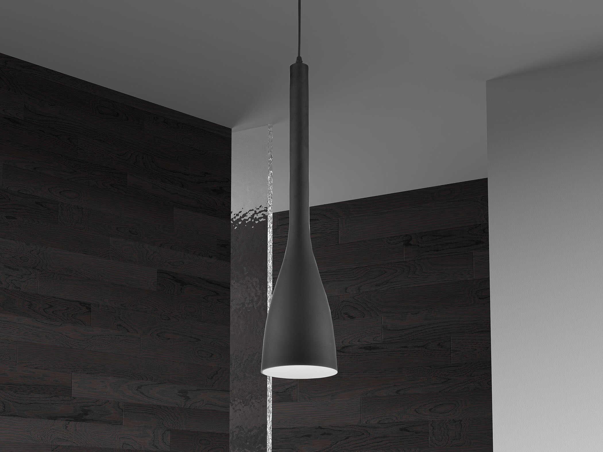 Dainolite 1-Light Matte Black Mini Pendant