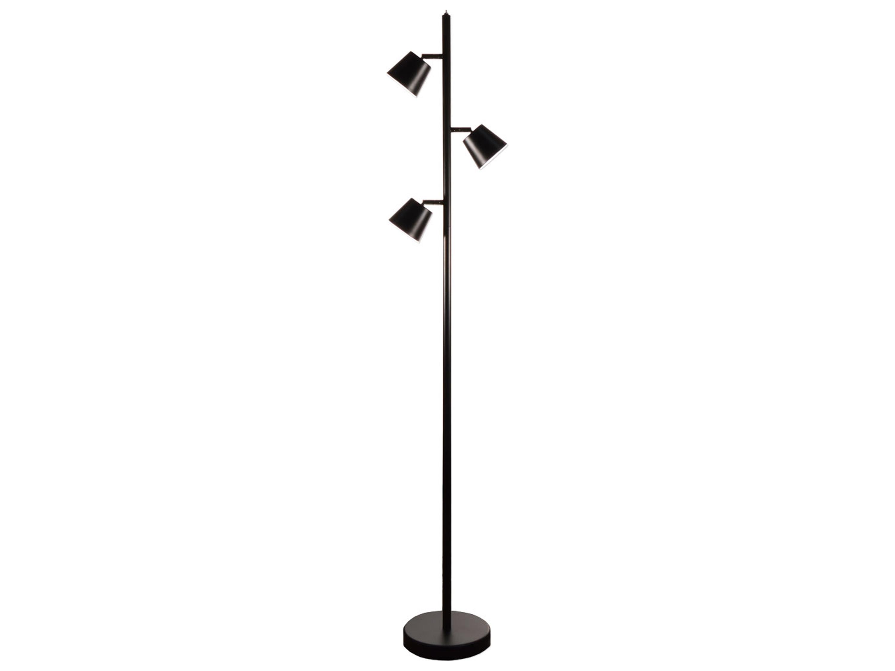 Dainolite Modern Matte Black Floor Lamp