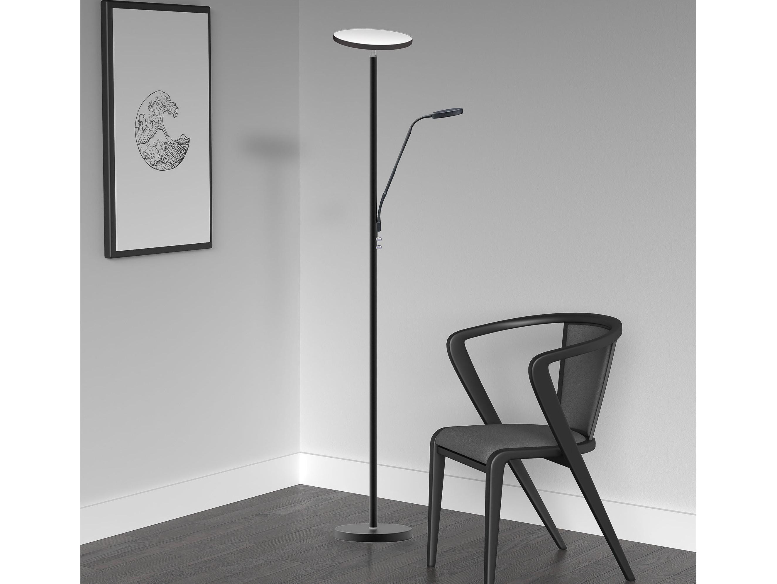 Dainolite Mother And Son Sandy Black Floor Lamp