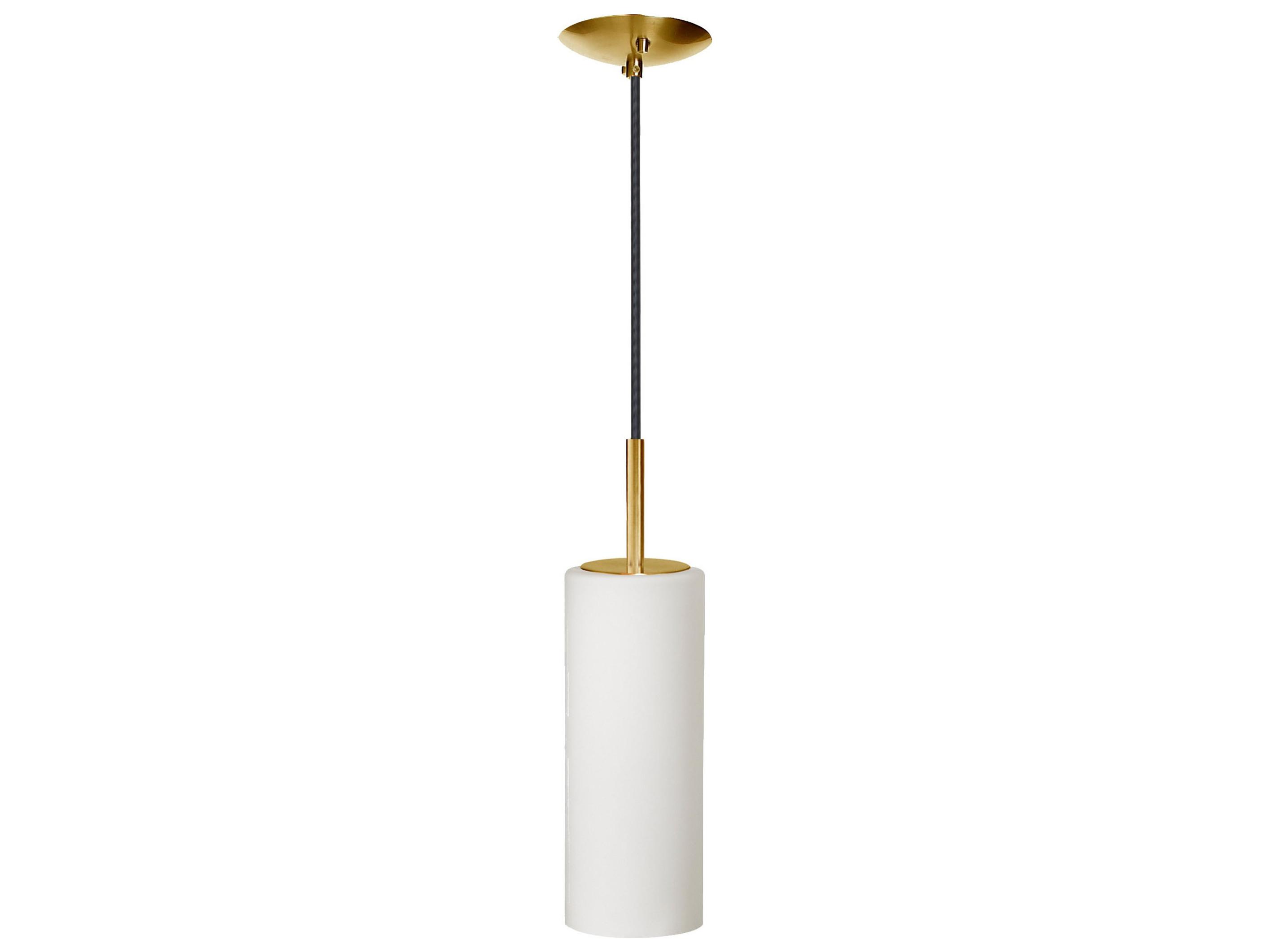 Dainolite Paza 1-Light Aged Brass Cylinder Mini Pendant
