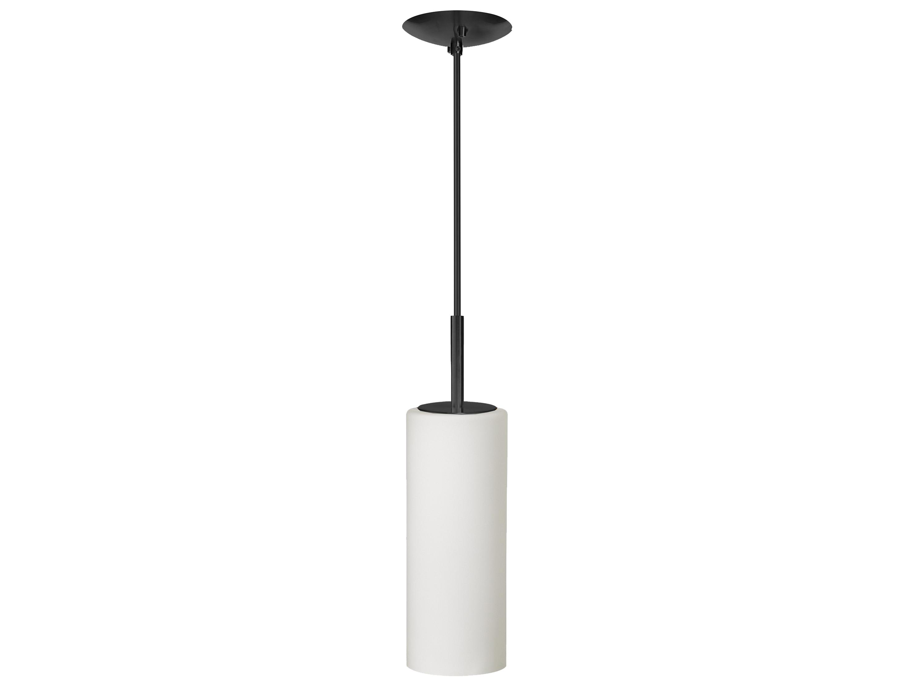 Dainolite Paza 1-Light Matte Black White Cylinder Mini Pendant