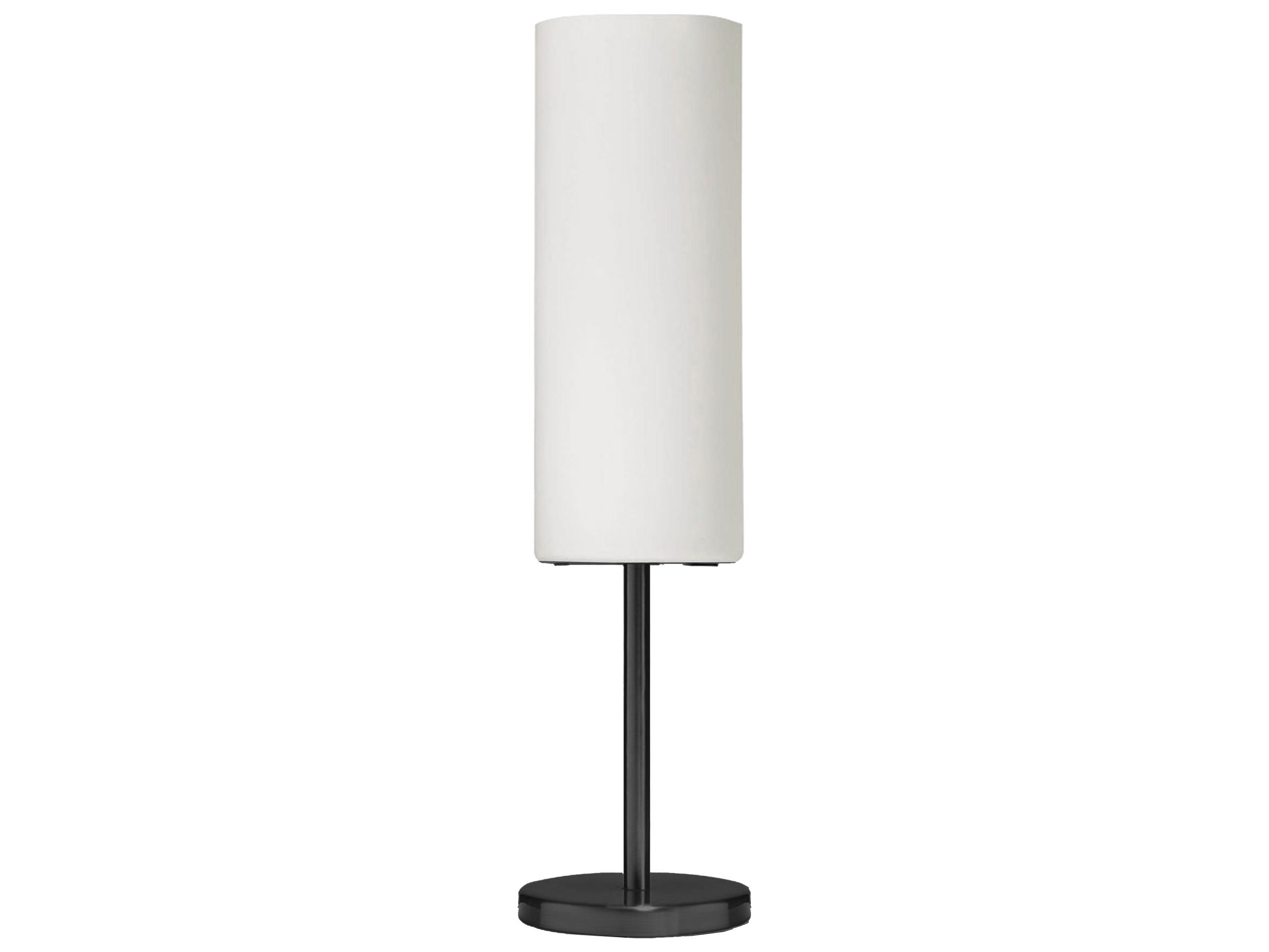 Dainolite Paza Matte Black White Glass Table Lamp