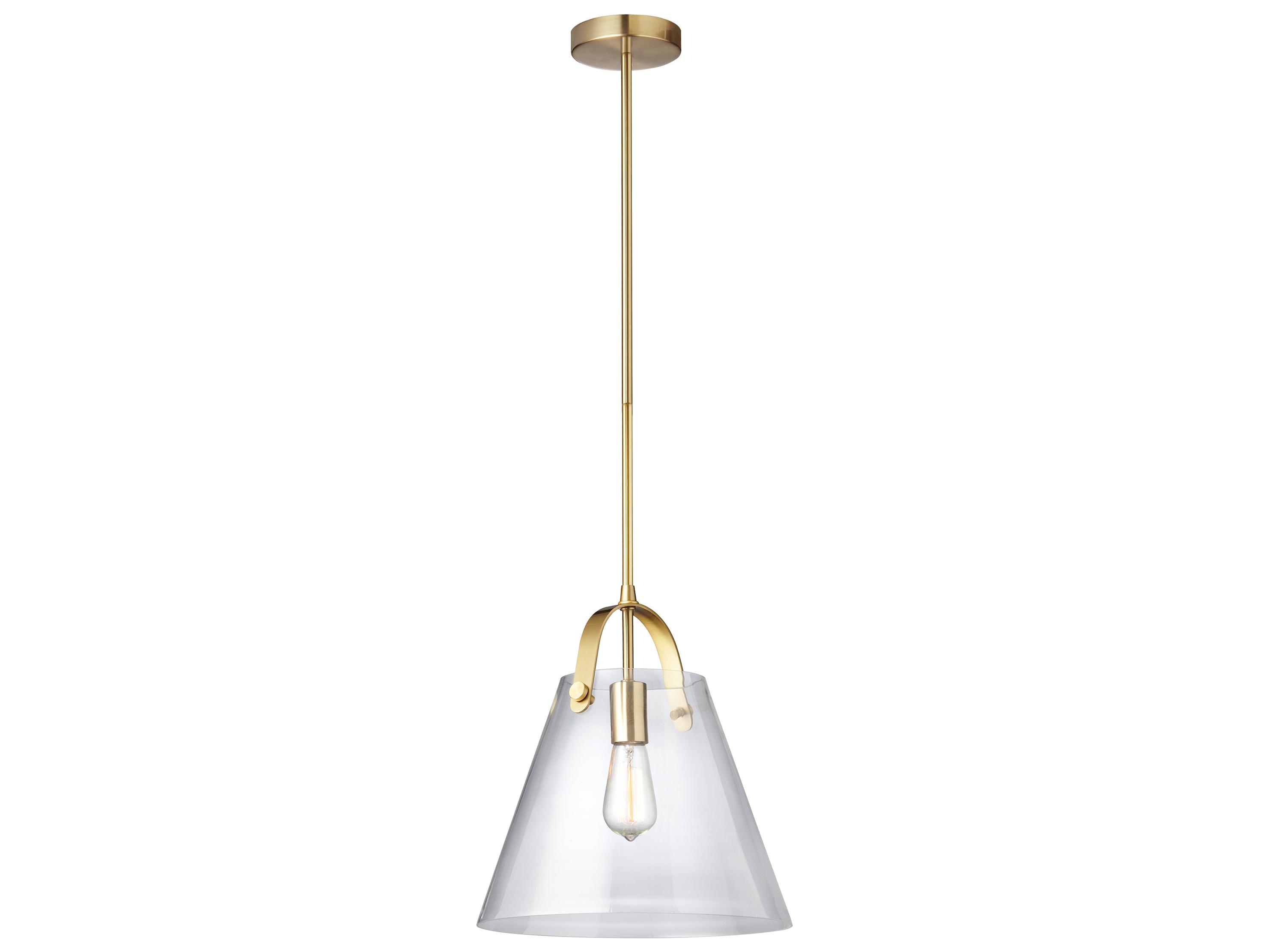 Dainolite Polly 1-Light Aged Brass Drum Pendant